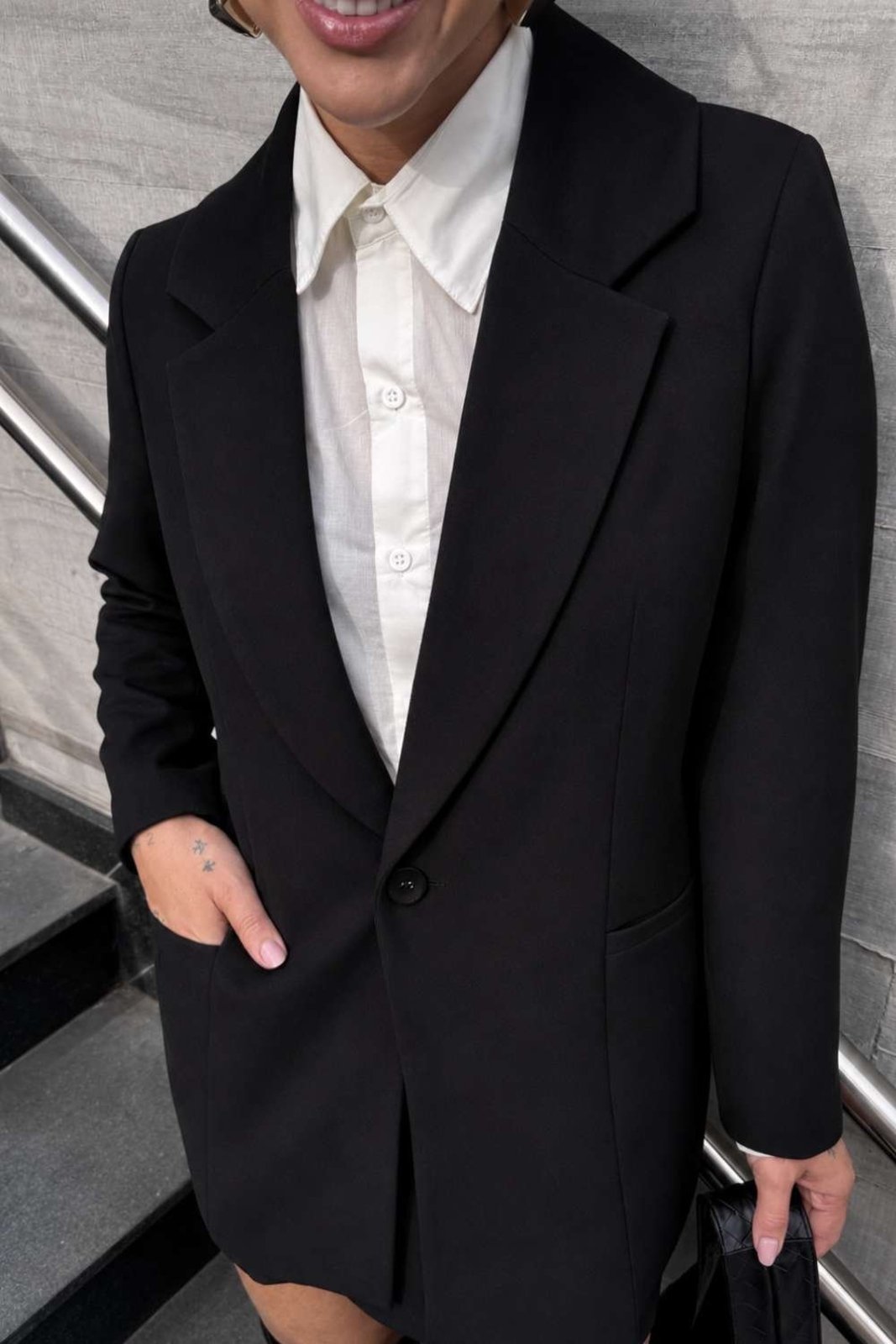 Blazer Vanibele Pesado Preto