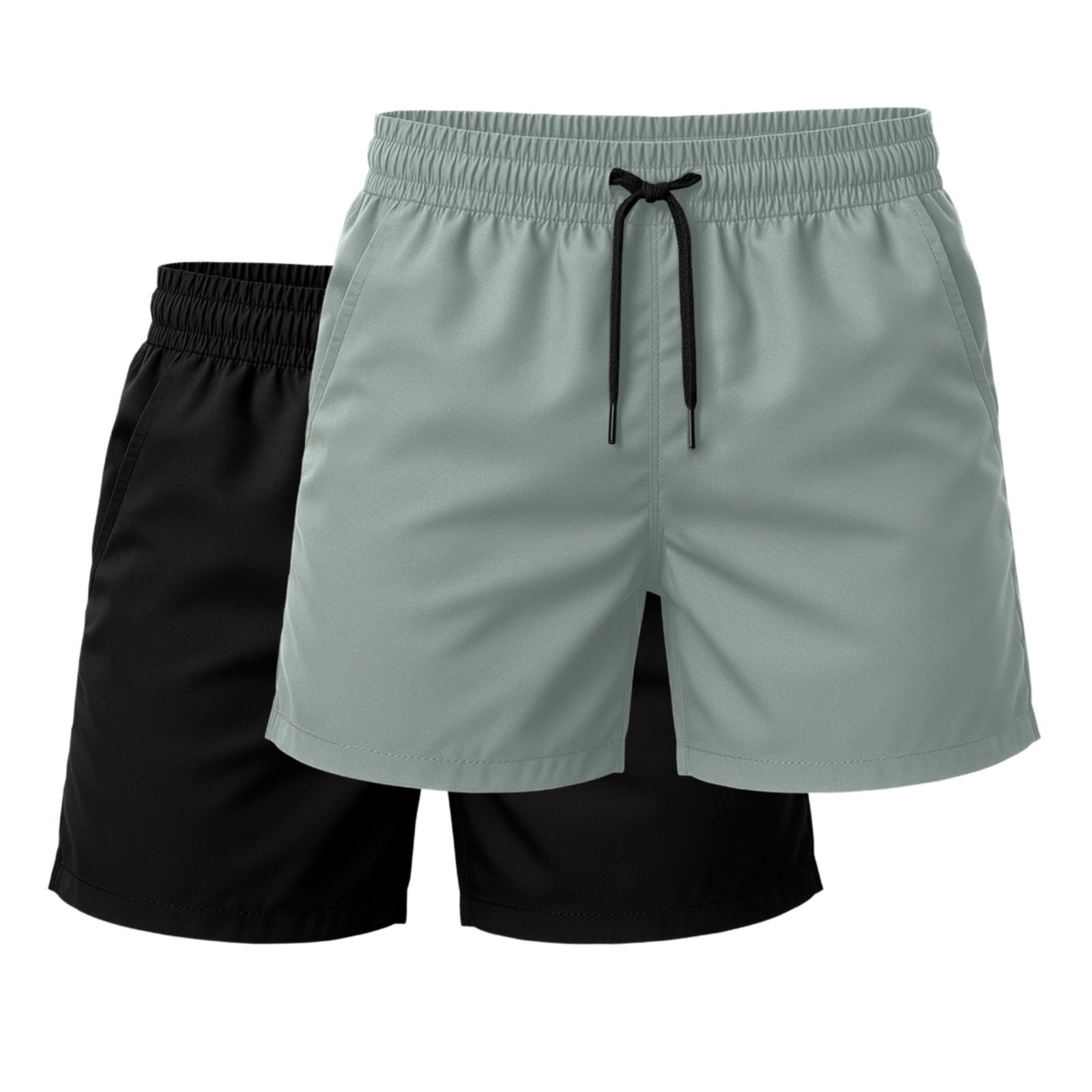 Kit 2 Short Tactel Leve Relaxado Moda Praia Liso Bermuda Masculina