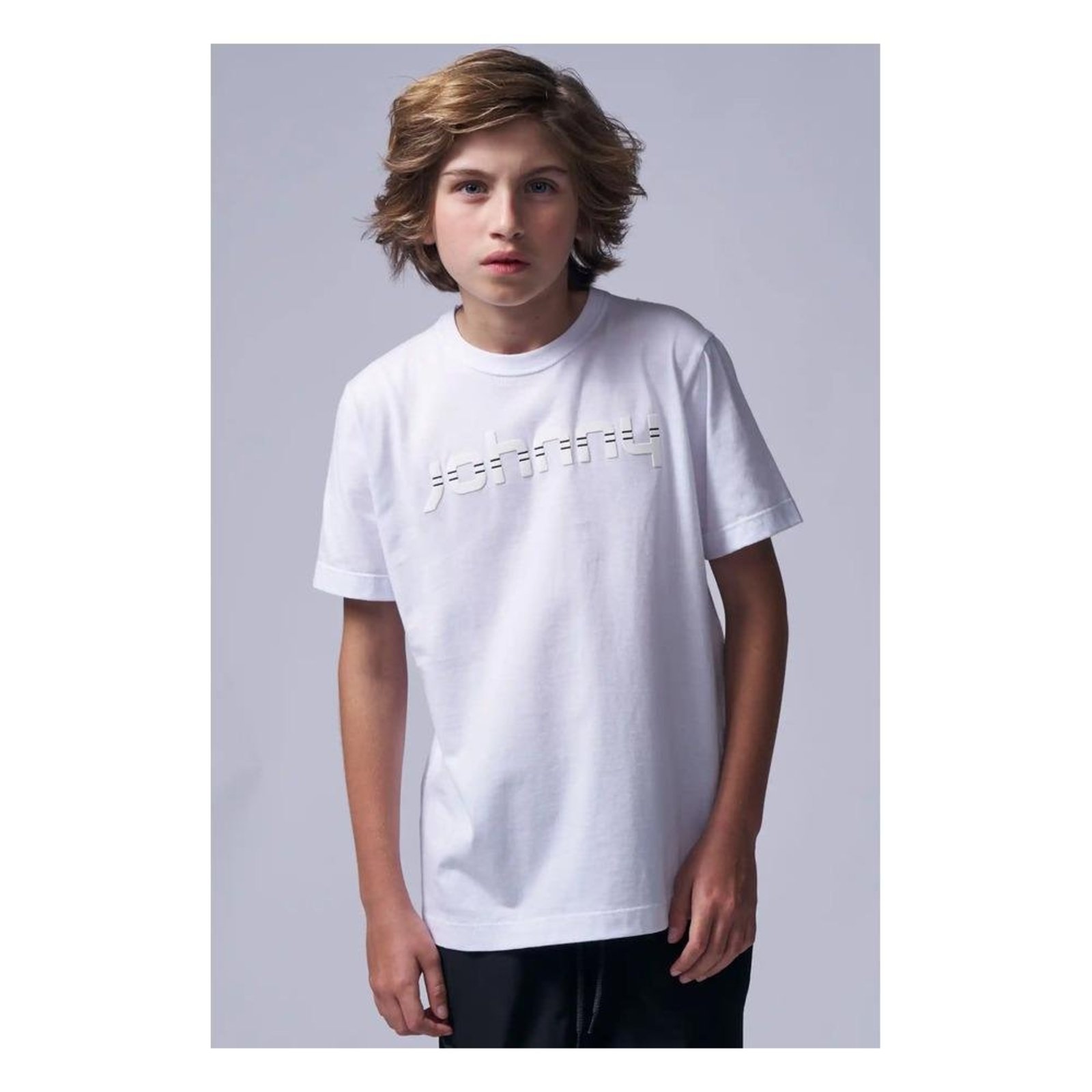 Infantil - Camiseta Juvenil Algodão Manga Curta Johnny Fox Branco 10 Branco