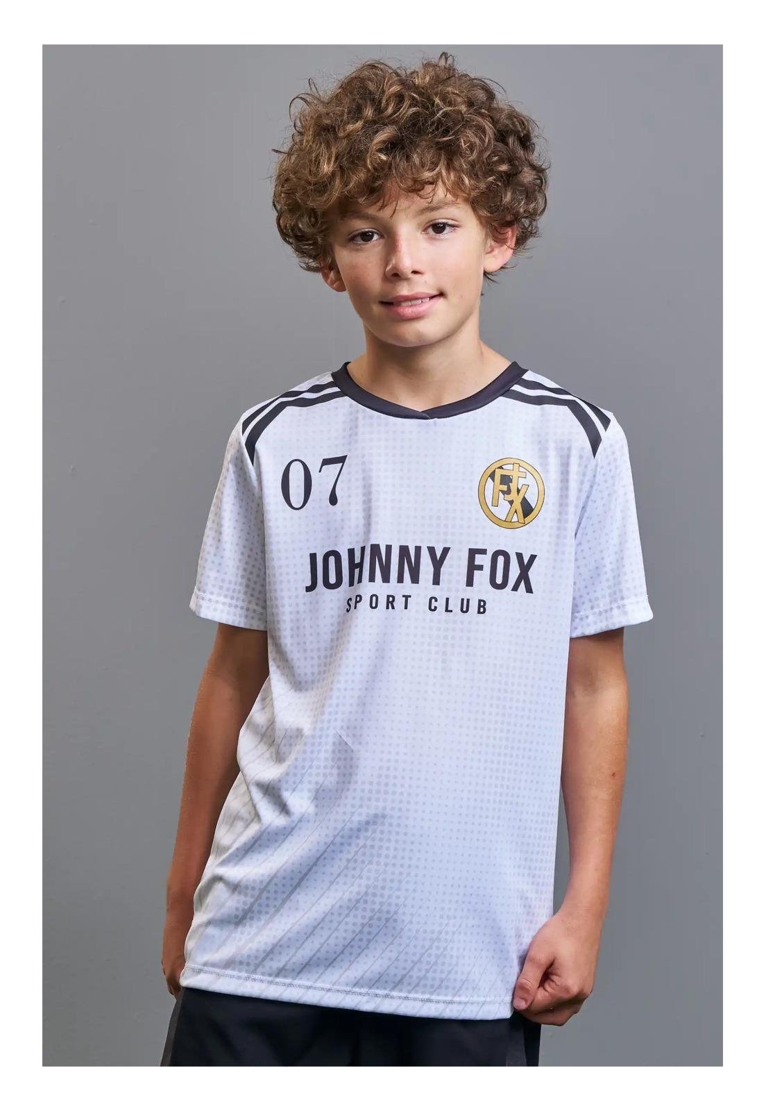 Infantil - Camisa Dryfit Futebool 07 Johnny Fox 10 Branco