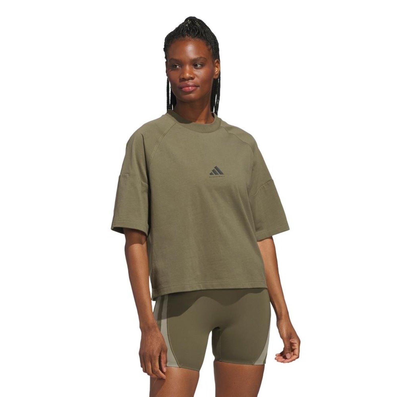 Camiseta Boxy adidas Basketball adidas Performance Verde