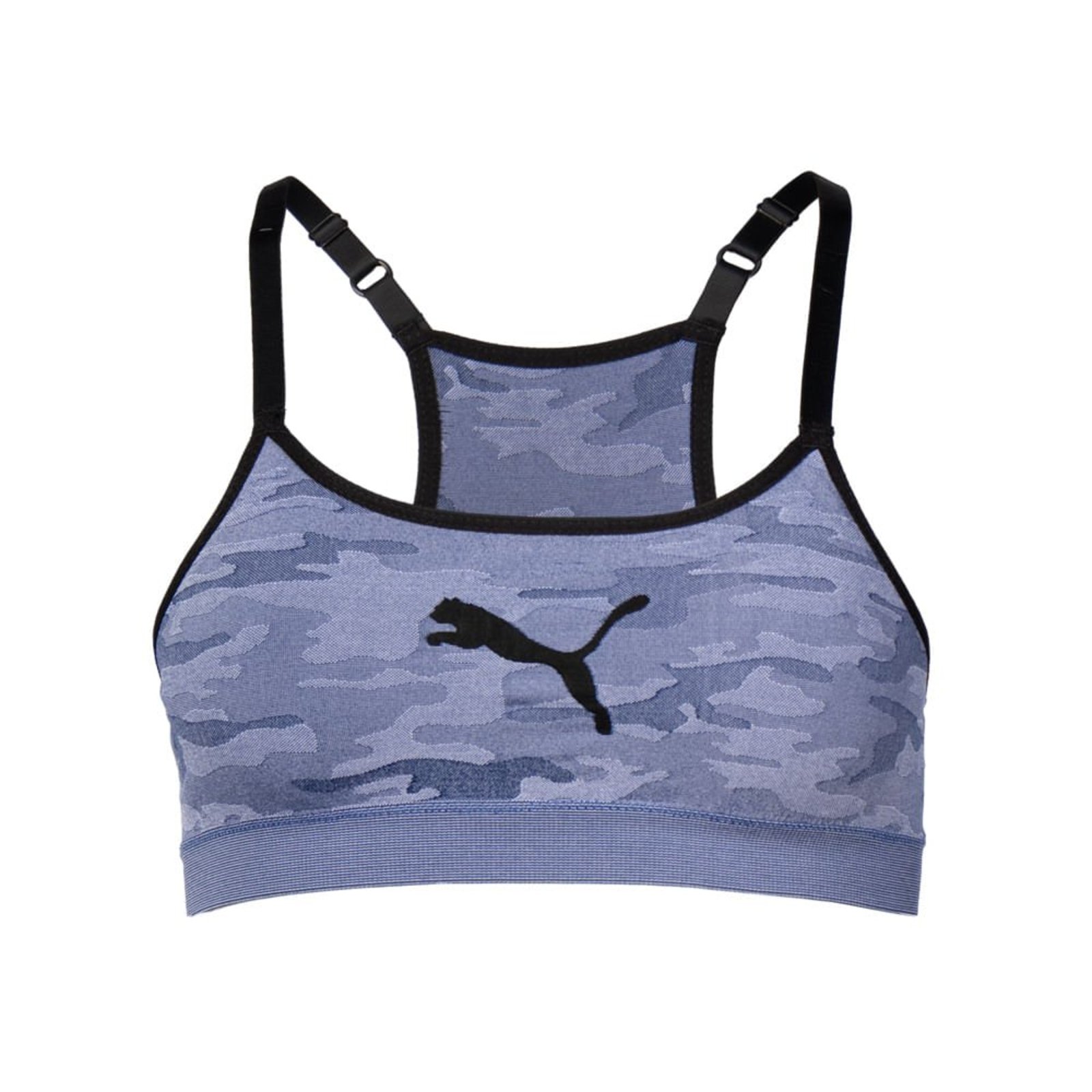 Top Feminino Puma Militar Bojo Removível Preto/Marinho