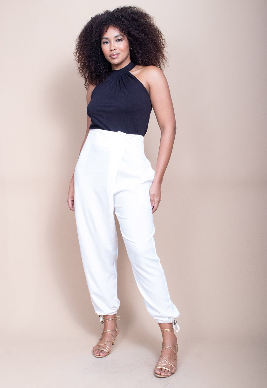 Calça Cabanafree Lisle Cargo Viscose Branco