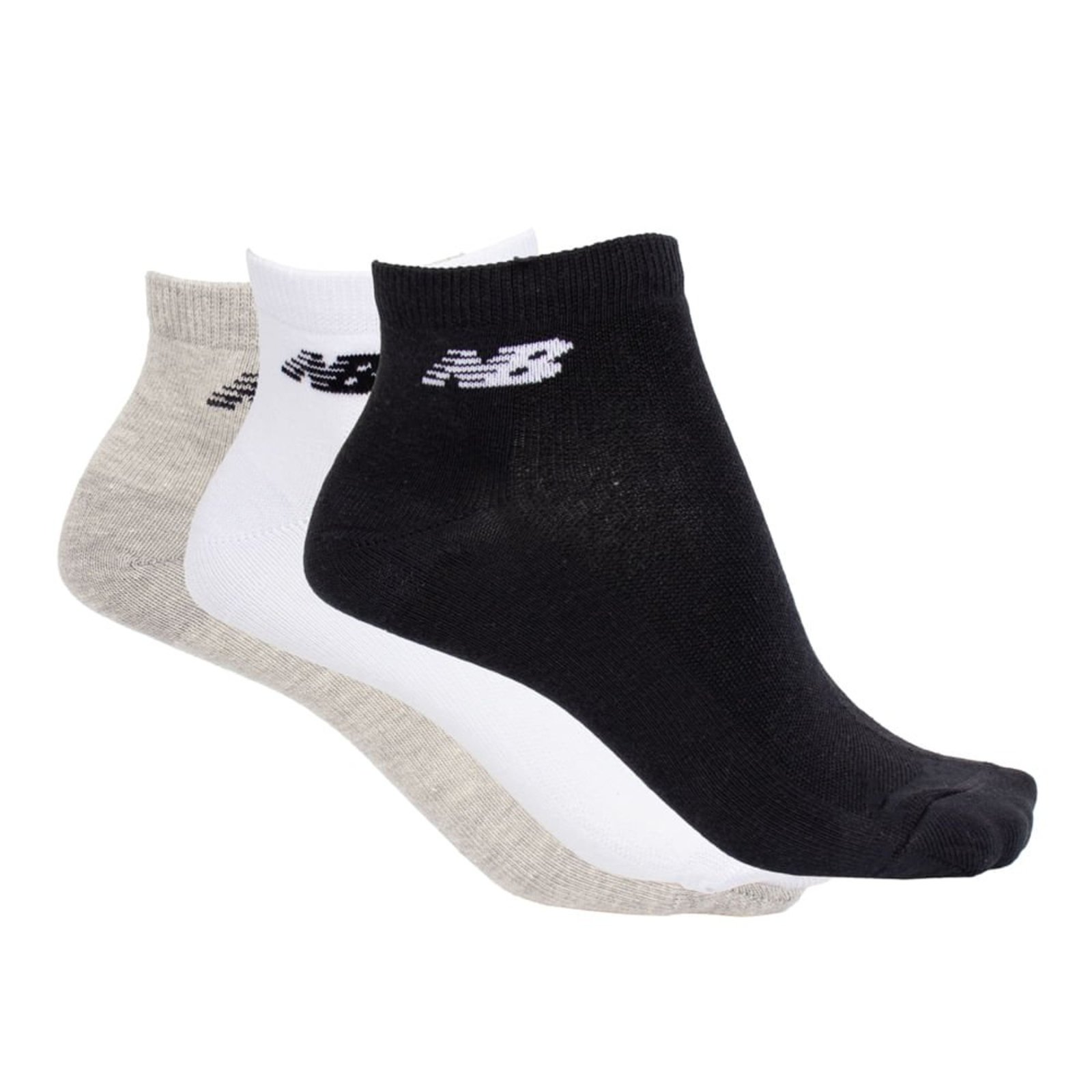 Vista 2 Meia Unissex New Balance Kit 3 Pares Cano Curto New Balance multicolor