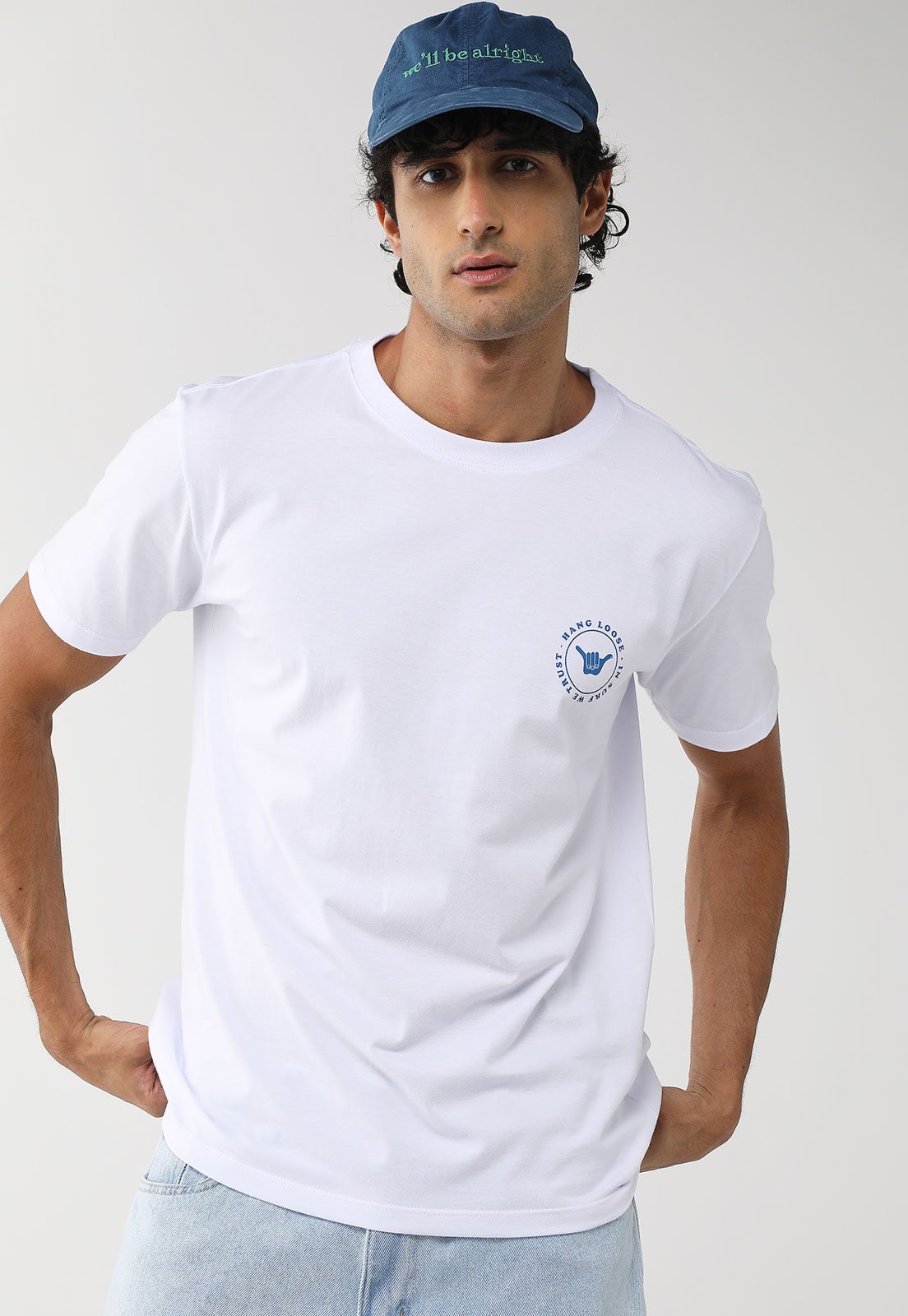 Camiseta Masculina Hang Loose Silk MC Round Branca