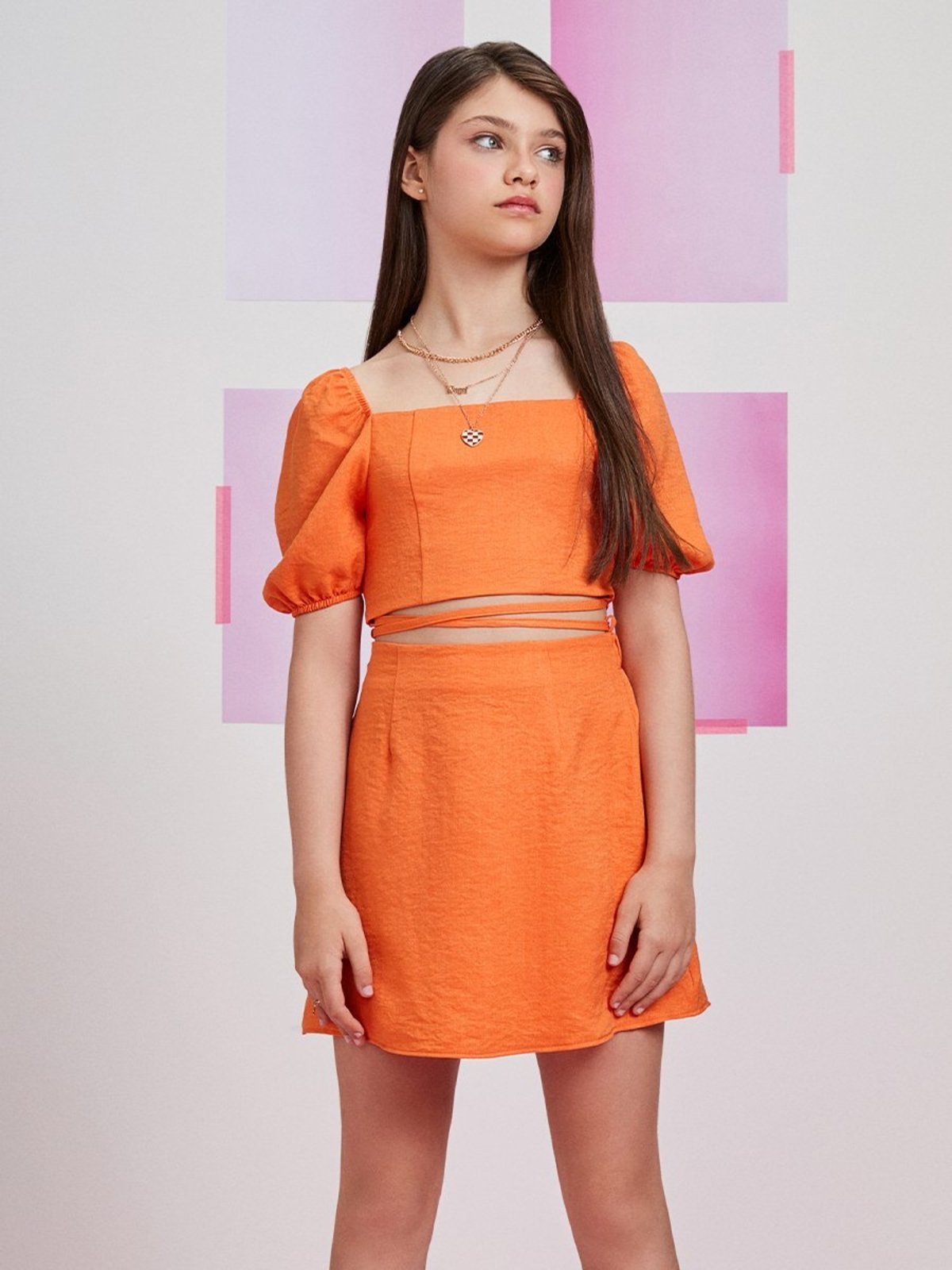 Vestido Laranja com Amarração