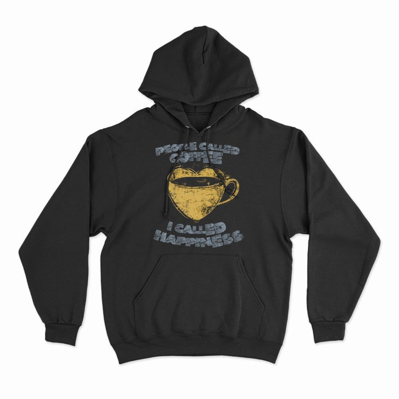 Moletom Com Capuz Coffee Happiness - Preto - Casual - Studio Geek