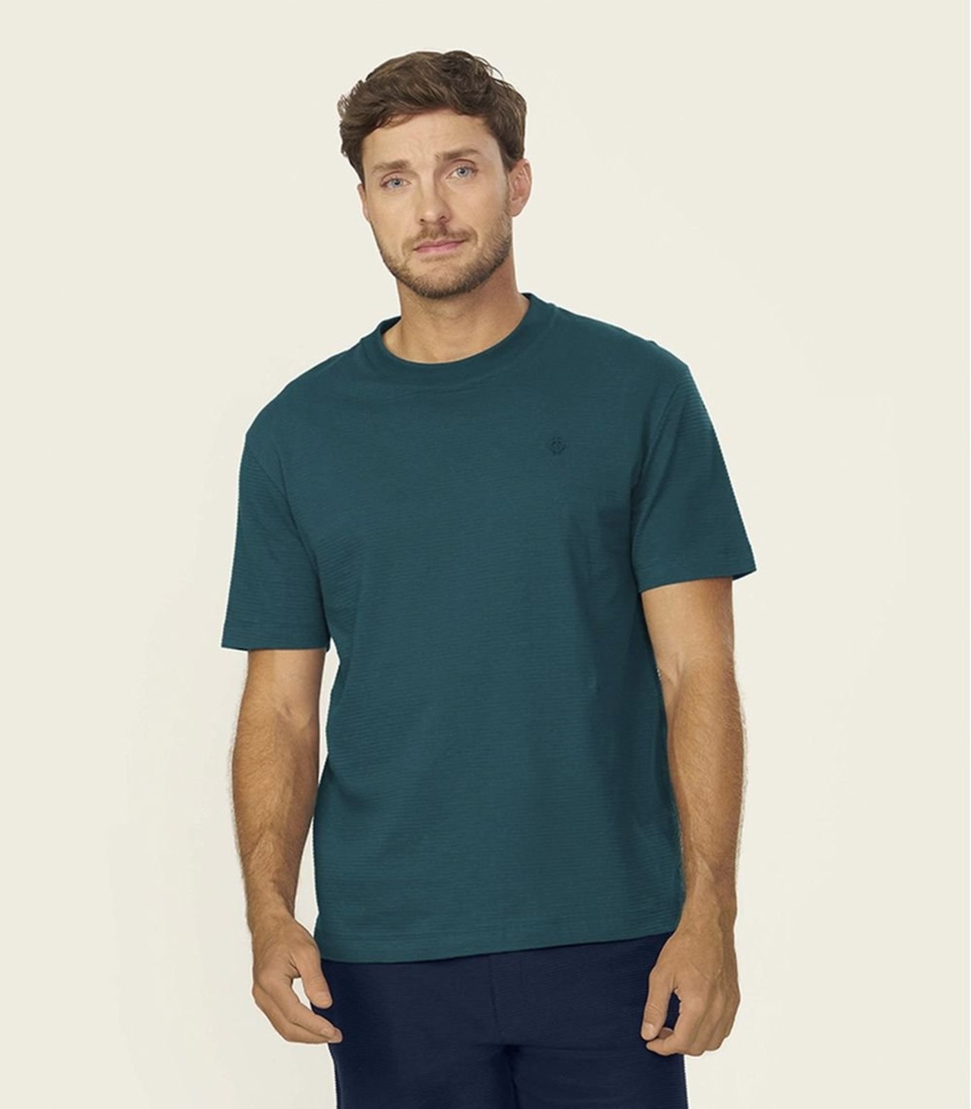 Camiseta Masculina Meia Malha Texturizada Diametro Verde