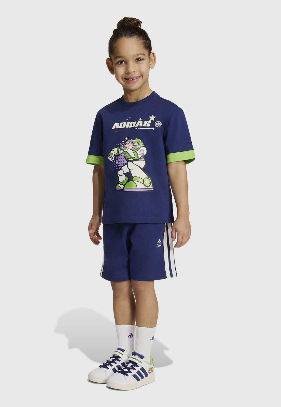 Conjunto Curto adidas Sportswear Pixar Buzz Lightyear Azul Marinho