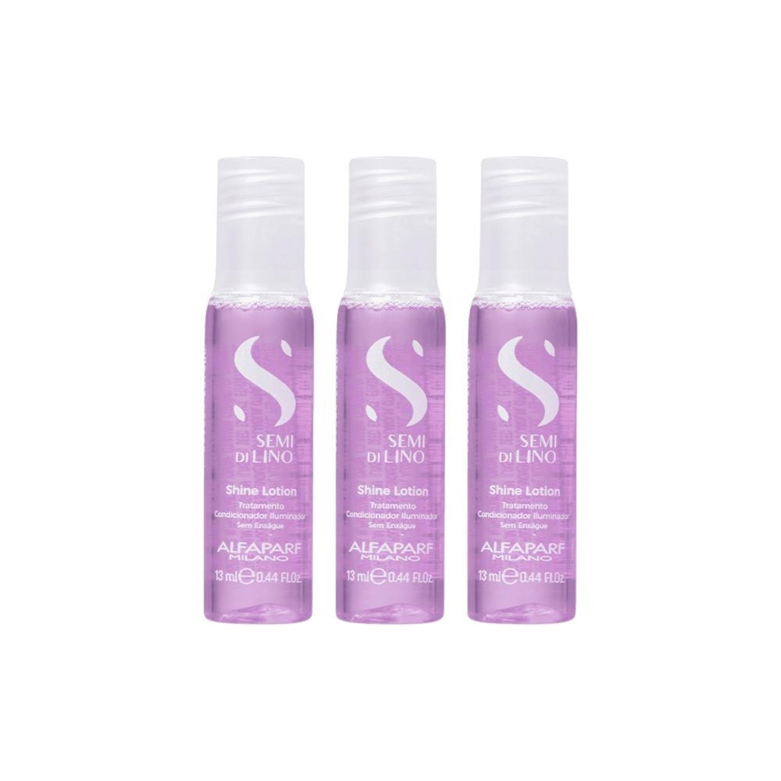 Kit Alfaparf Semi Di Lino Sublime Shine 3 Ampolas 13ml