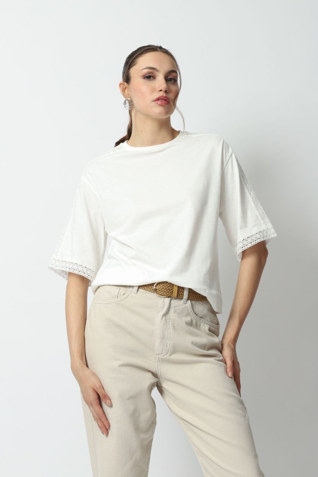 T shirt Oversized Trabalhada Off White M Gazzy