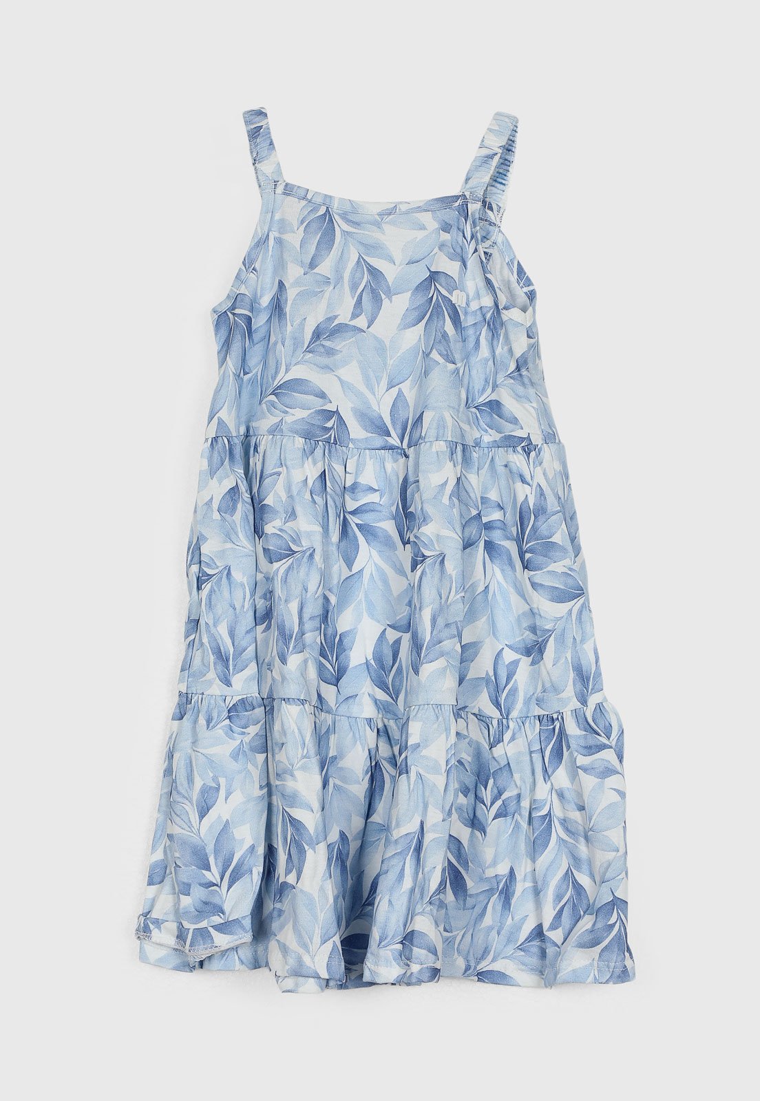 Infantil - Vestido Milon Estampa Folhas Azul