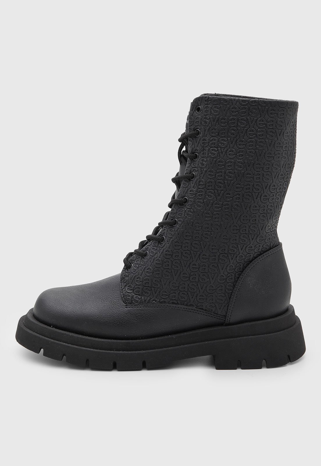 Bota Coturno Feminina Lança Perfume Cano Médio Easy Preta