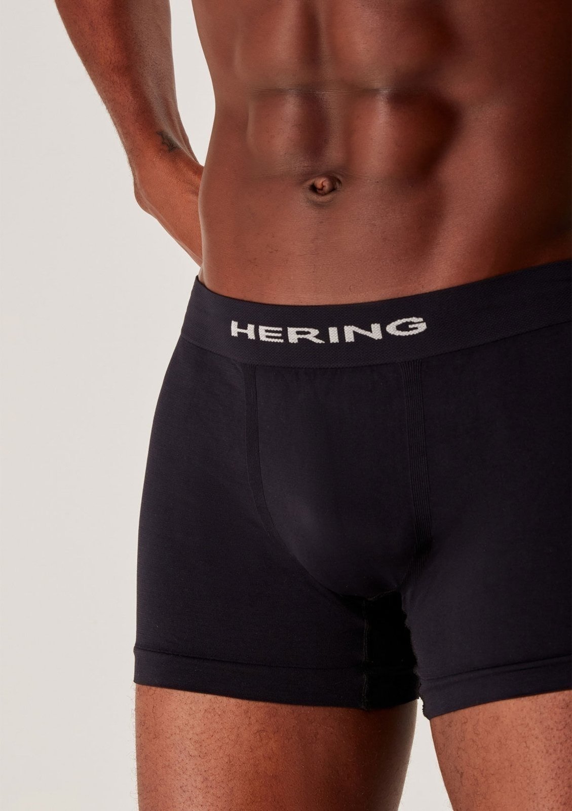 Vista 3 Kit 2 Cuecas Boxer Sem Costura - Multicolorido XXG HERING INTIMATES preto HERING INTIMATES preto