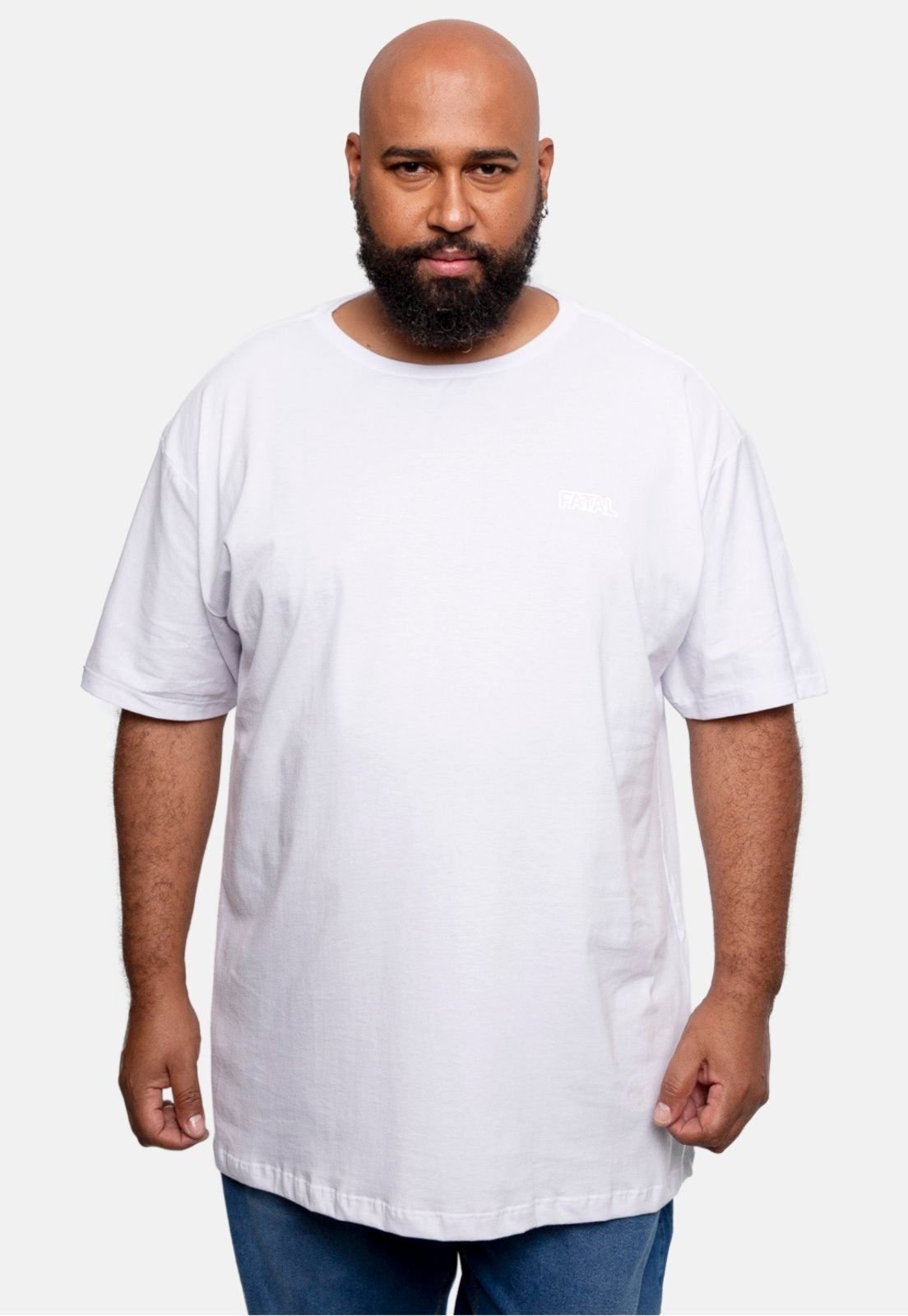 Camiseta Fatal Estampanda Plus Size Branca