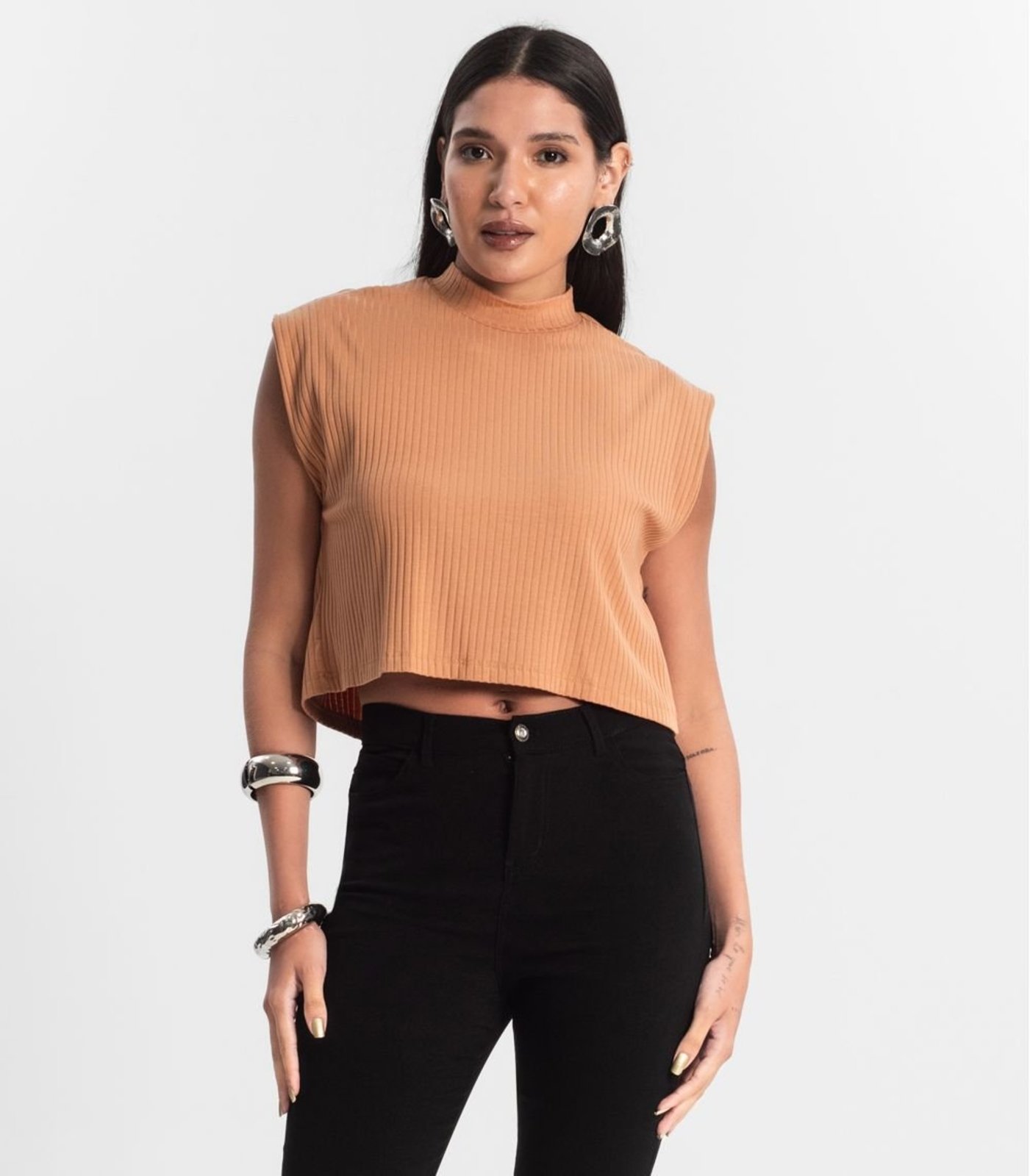 Blusa Feminina Canelada Rovitex Marrom