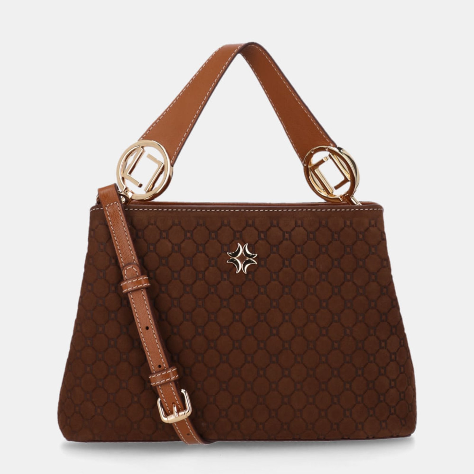 Bolsa Tote Média Bison Espresso - 2000945 Luz da Lua