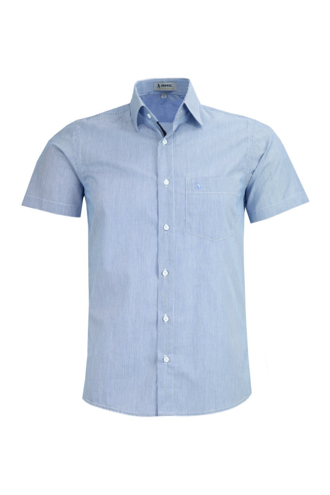 Camisa Social Amil Masculina Manga Curta Listrada 1840