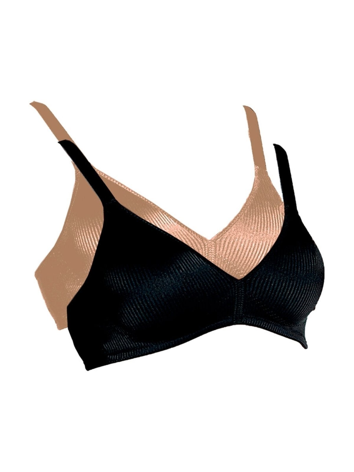 Kit com 2 Sutiãs sem Aro e sem Bojo Moderato Demillus 61100 Preto