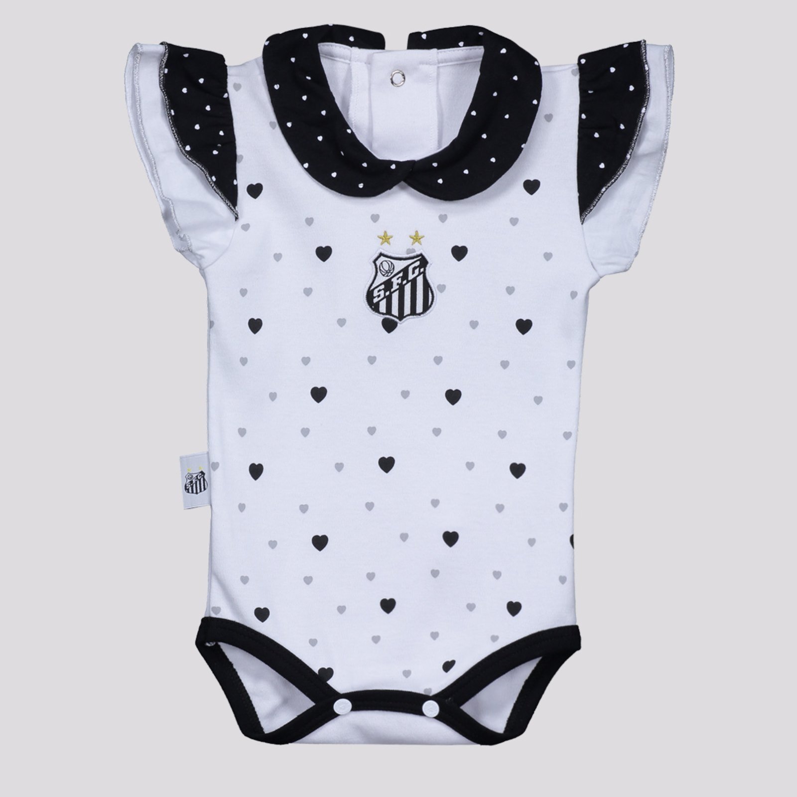 Body Polo Santos Coração Branco