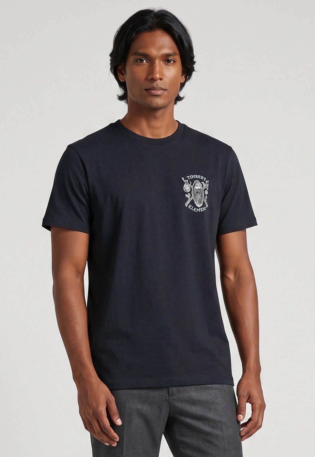 Camiseta Masculina Element Woodman Gola Redonda Azul Escuro