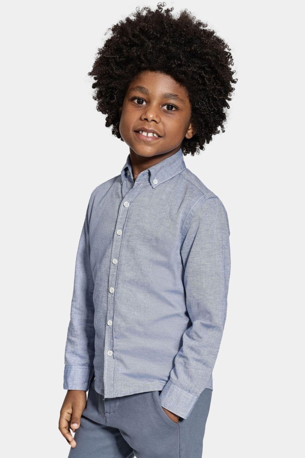 Infantil - Camisa Aramis Manga Longa Oxford Azul