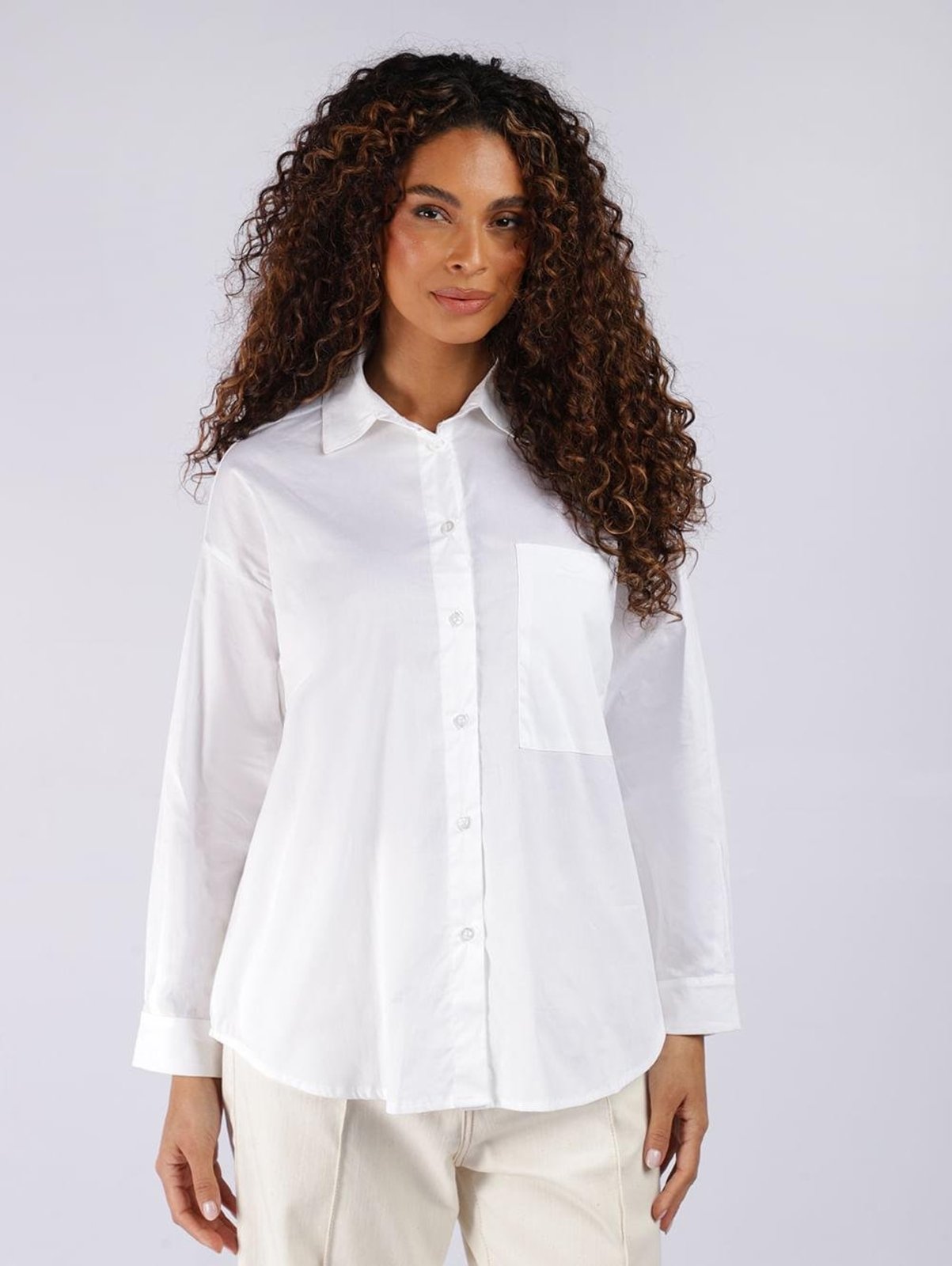 Camisa Básica Tricoline Feminina BRANCO