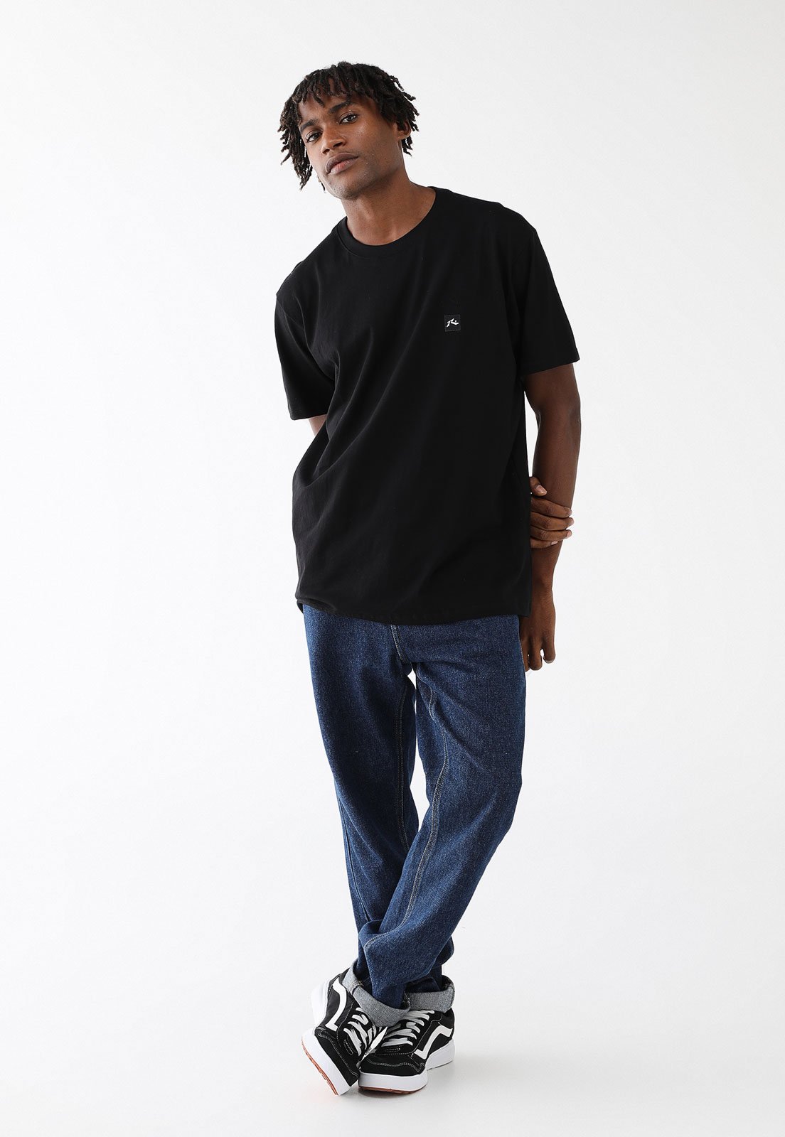 Camiseta Rusty Slim Essential Preta