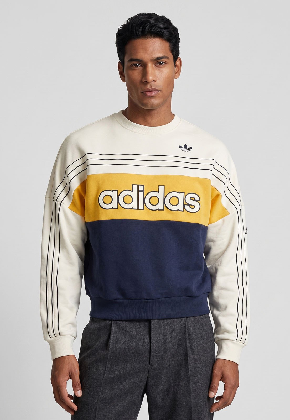 Blusa de Moletom Masculina adidas Originals Lifestyle Basketball Off-White