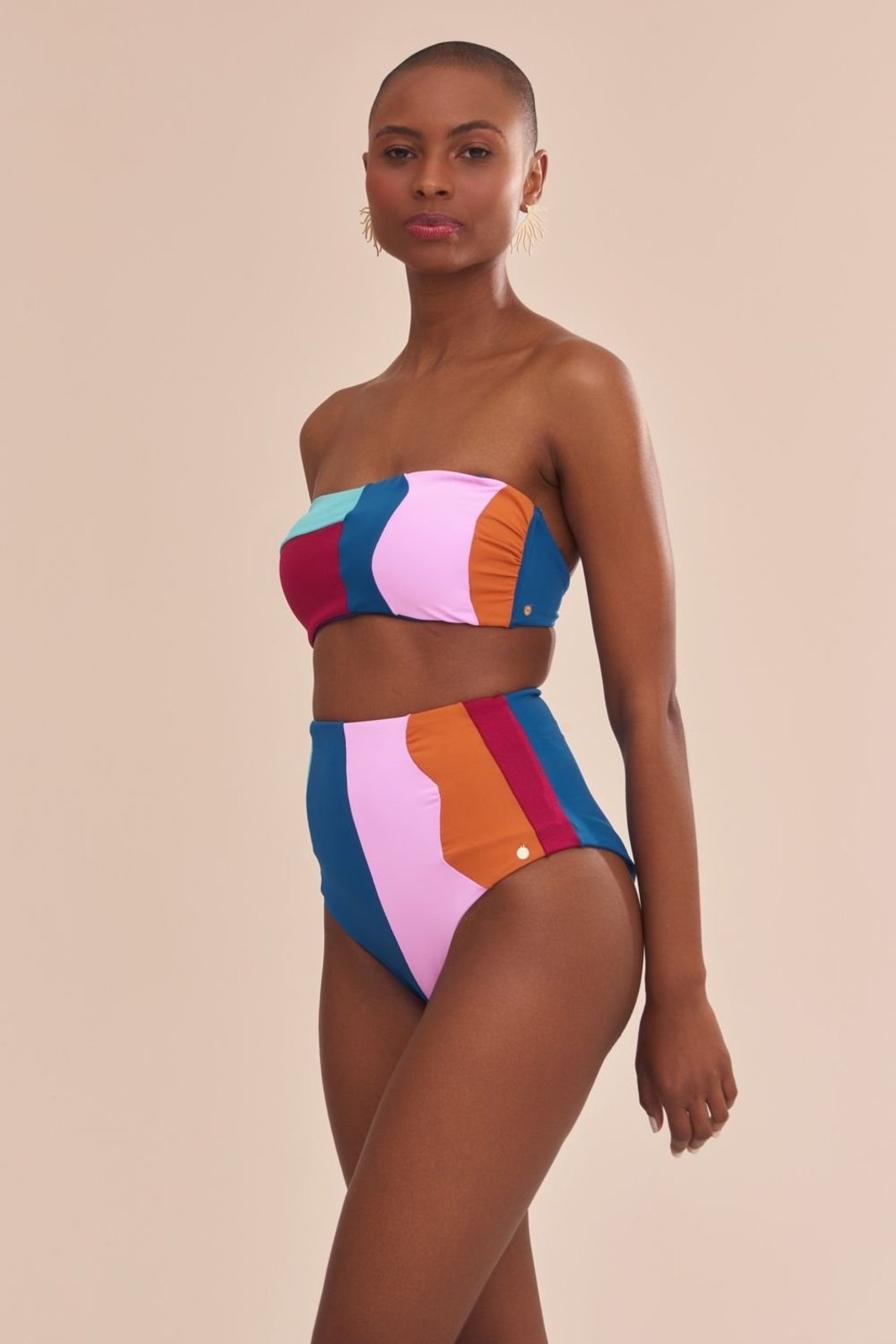 Biquíni Hot Pant Waves Azul Suntime