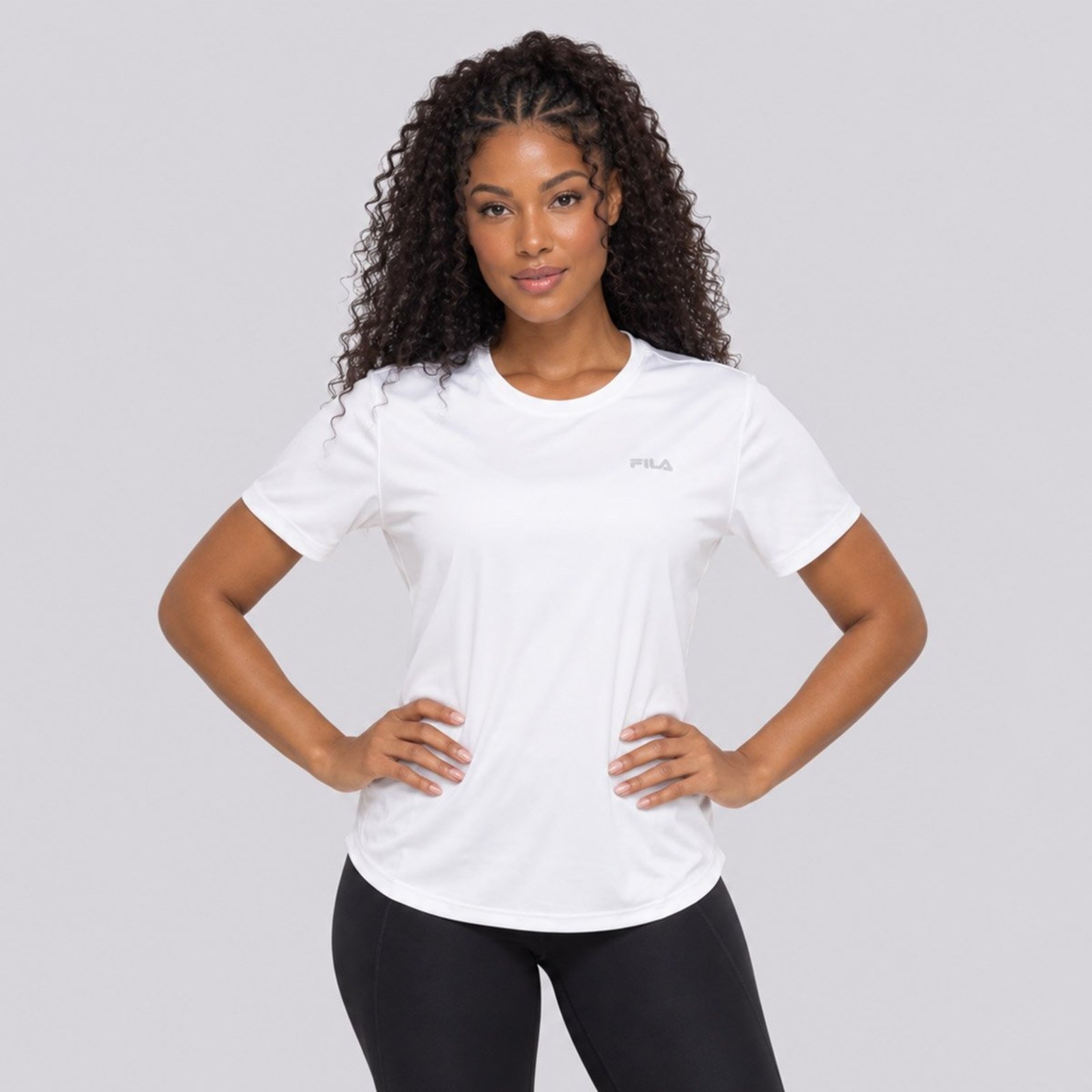 Camiseta Fila Basic Sports III Logo Feminina Branca