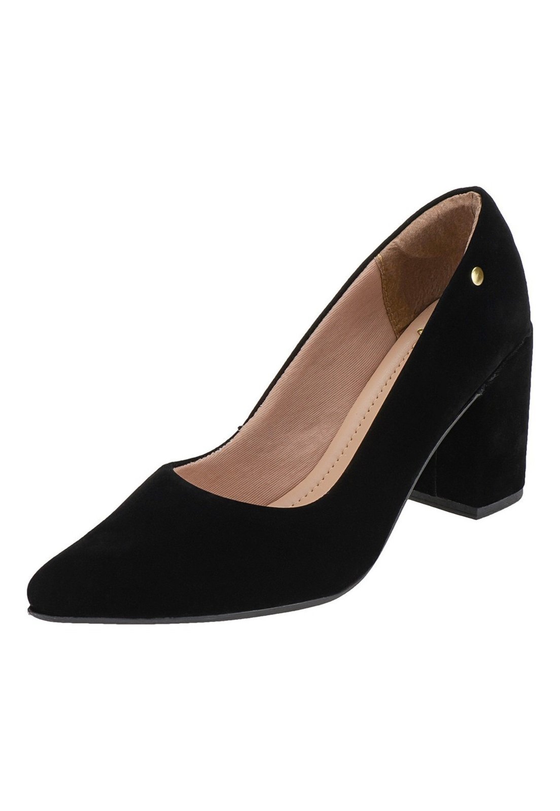 Scarpin Feminino Lóris Shoes Salto Alto Grosso Lóris Shoes Bico Fino Preto