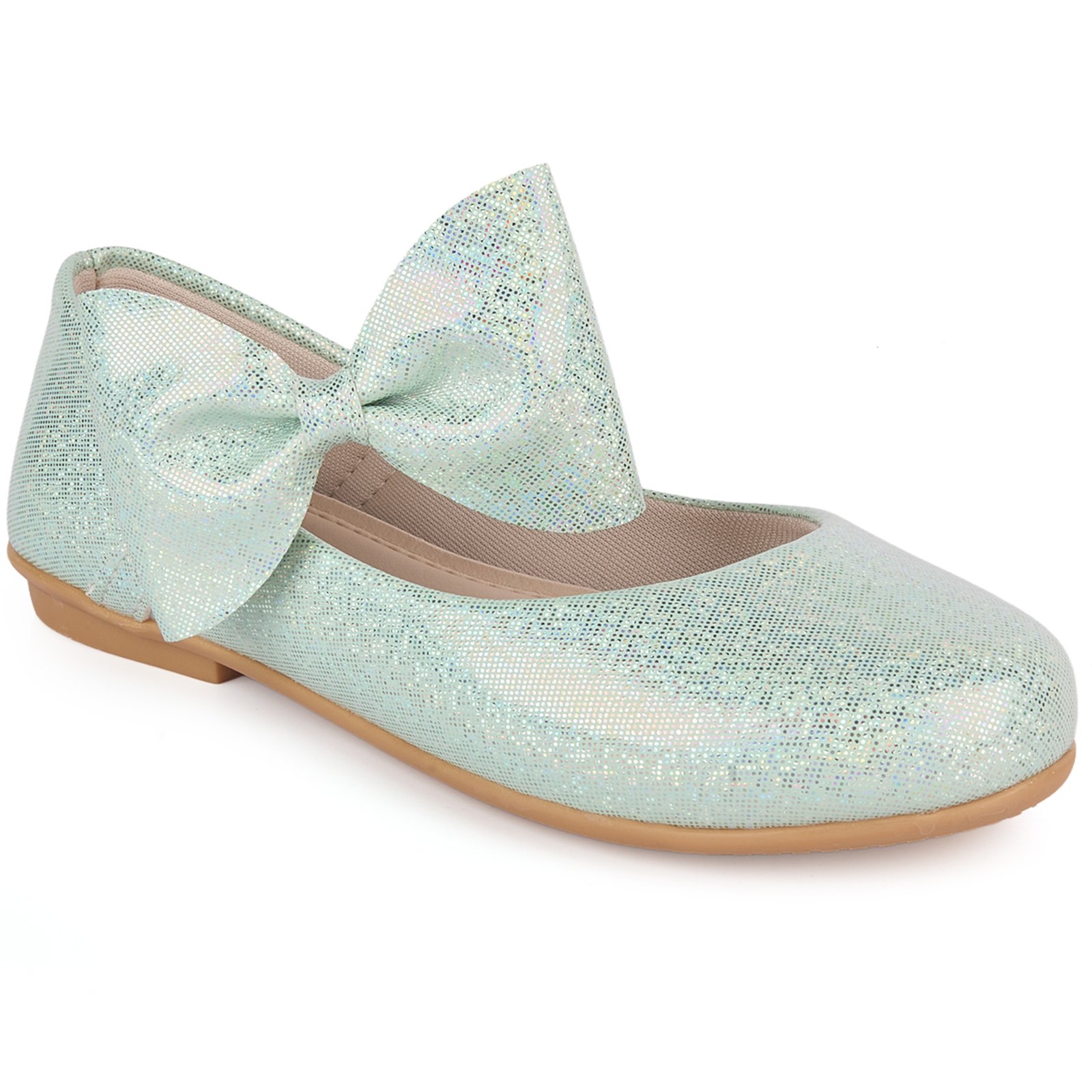 Infantil - Sapatilha Glitter Laço Grande Festas Casual Menina Brilho Conforto Antiderrapante Luxo Fashion Moderna 2804