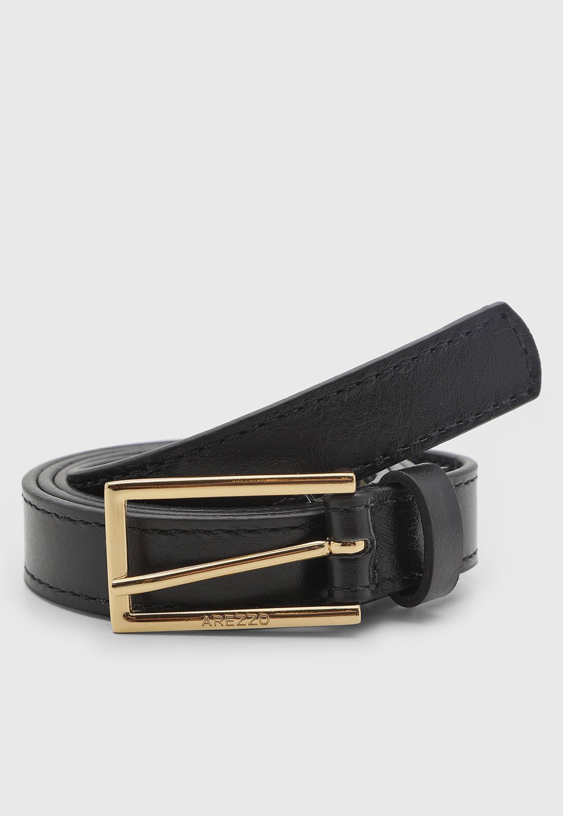 Cinto Feminino Arezzo Couro Preto