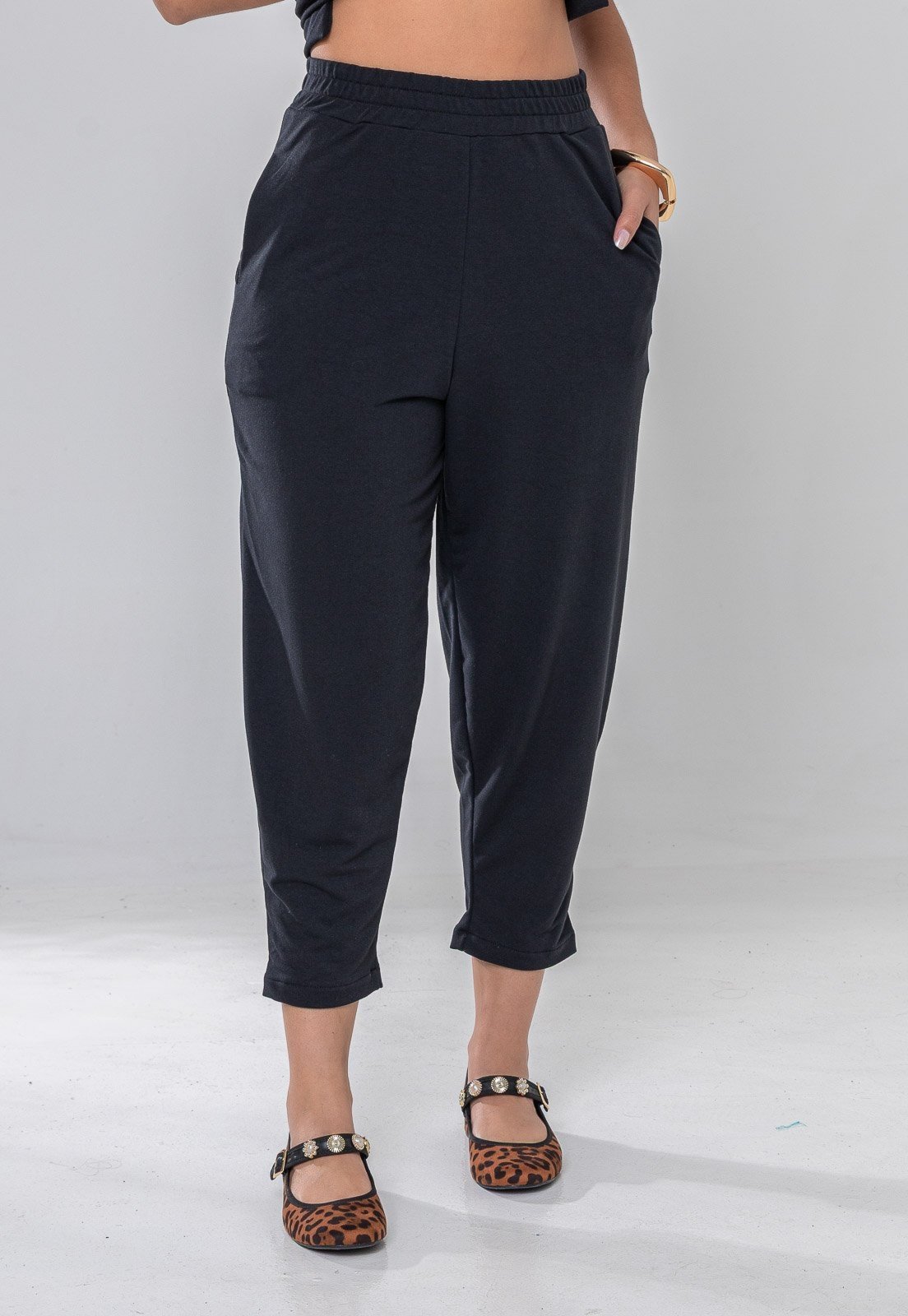 Calça Aura Gabi Moletinho Preto