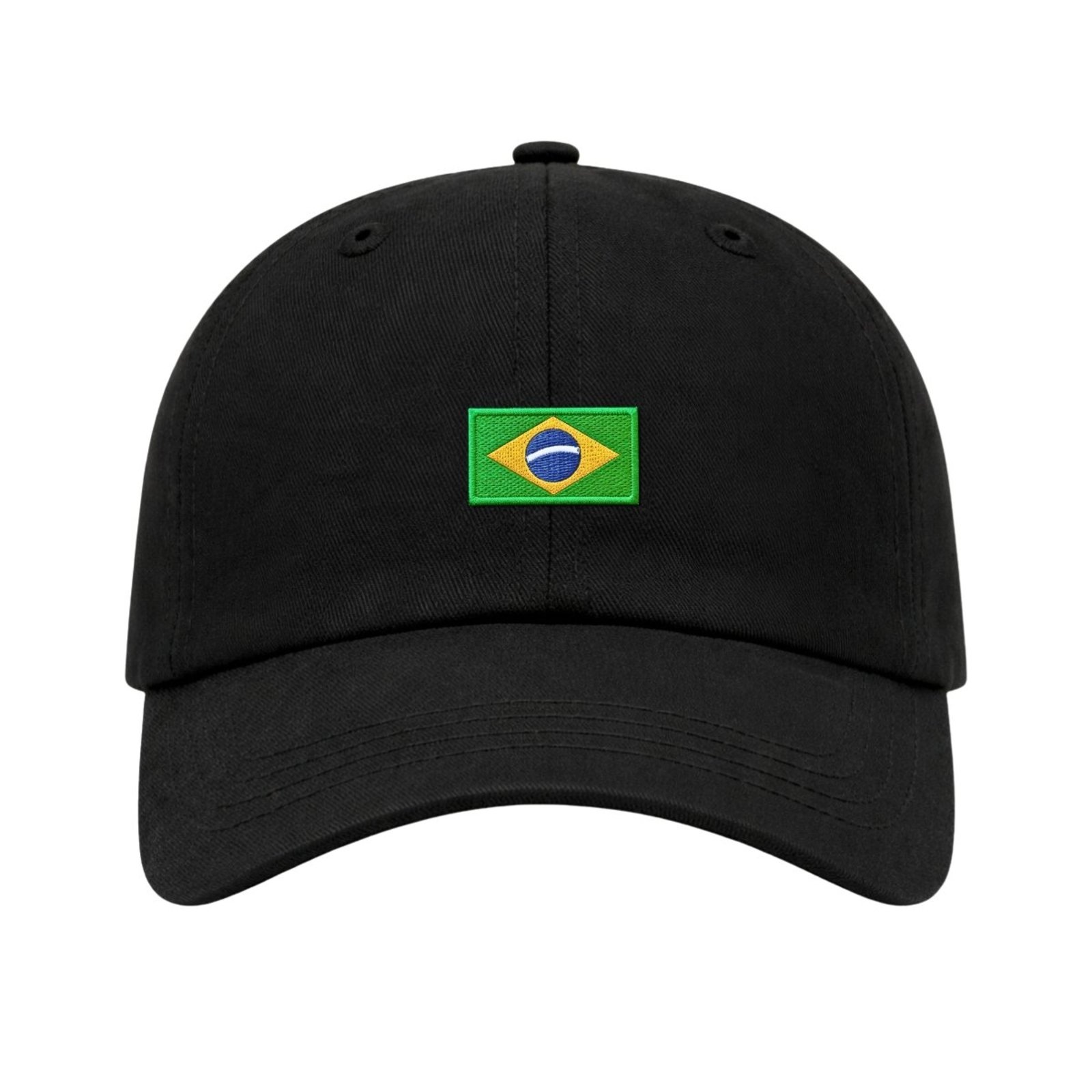 Boné Aba Curva com Ajuste Confortável Bandeira Brasil Bordado