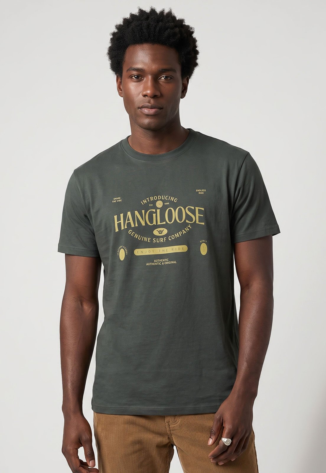 Camiseta Masculina Hang Loose Silk Mc Redlabel Verde