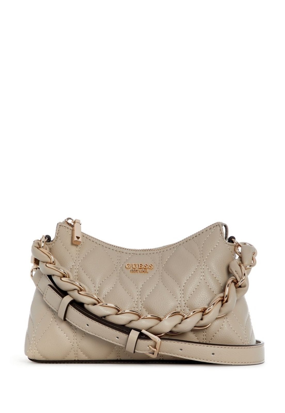 Bolsa Guess Mini Maxine Shoulder Bege