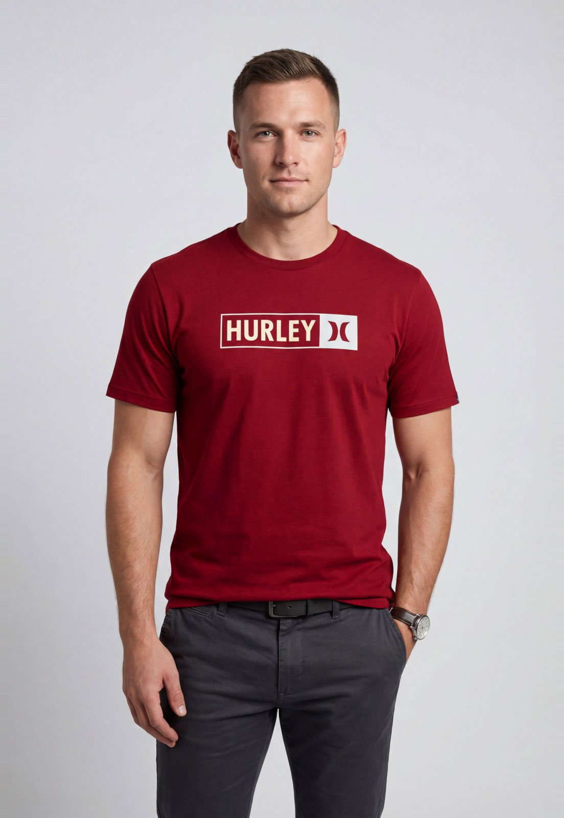 Camiseta Masculina Hurley Silk Track Vermelha