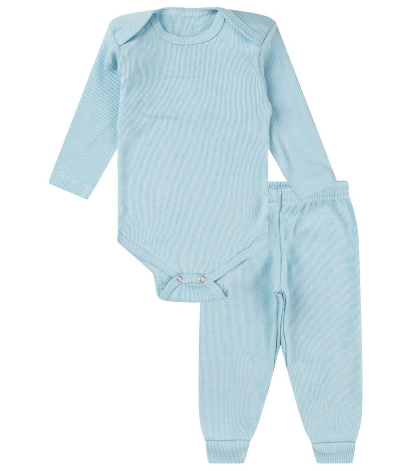 Infantil - Kit Body Canelado 2 Peças Kappes Azul