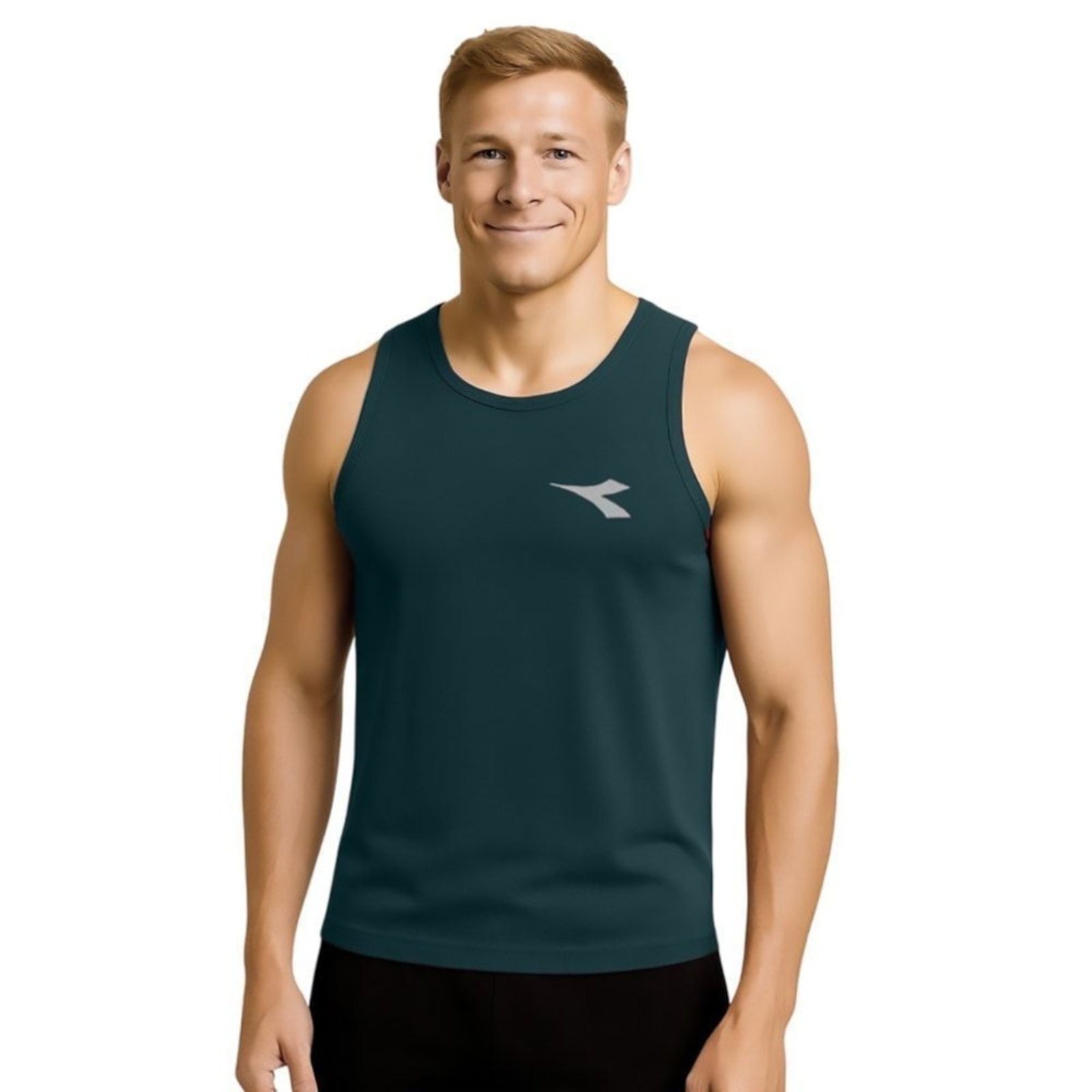 Regata Diadora Small Logo Masculina - Verde - diadora