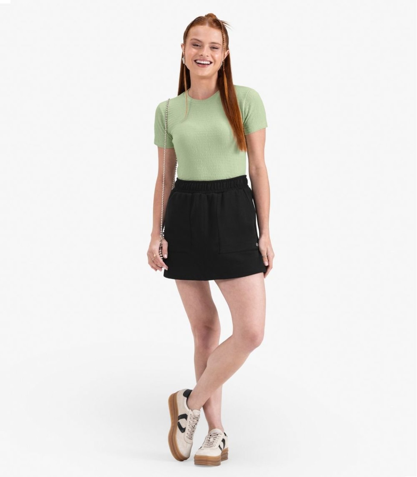 Infantil - Blusa Juvenil Feminina em Malha Anarruga Minty Verde
