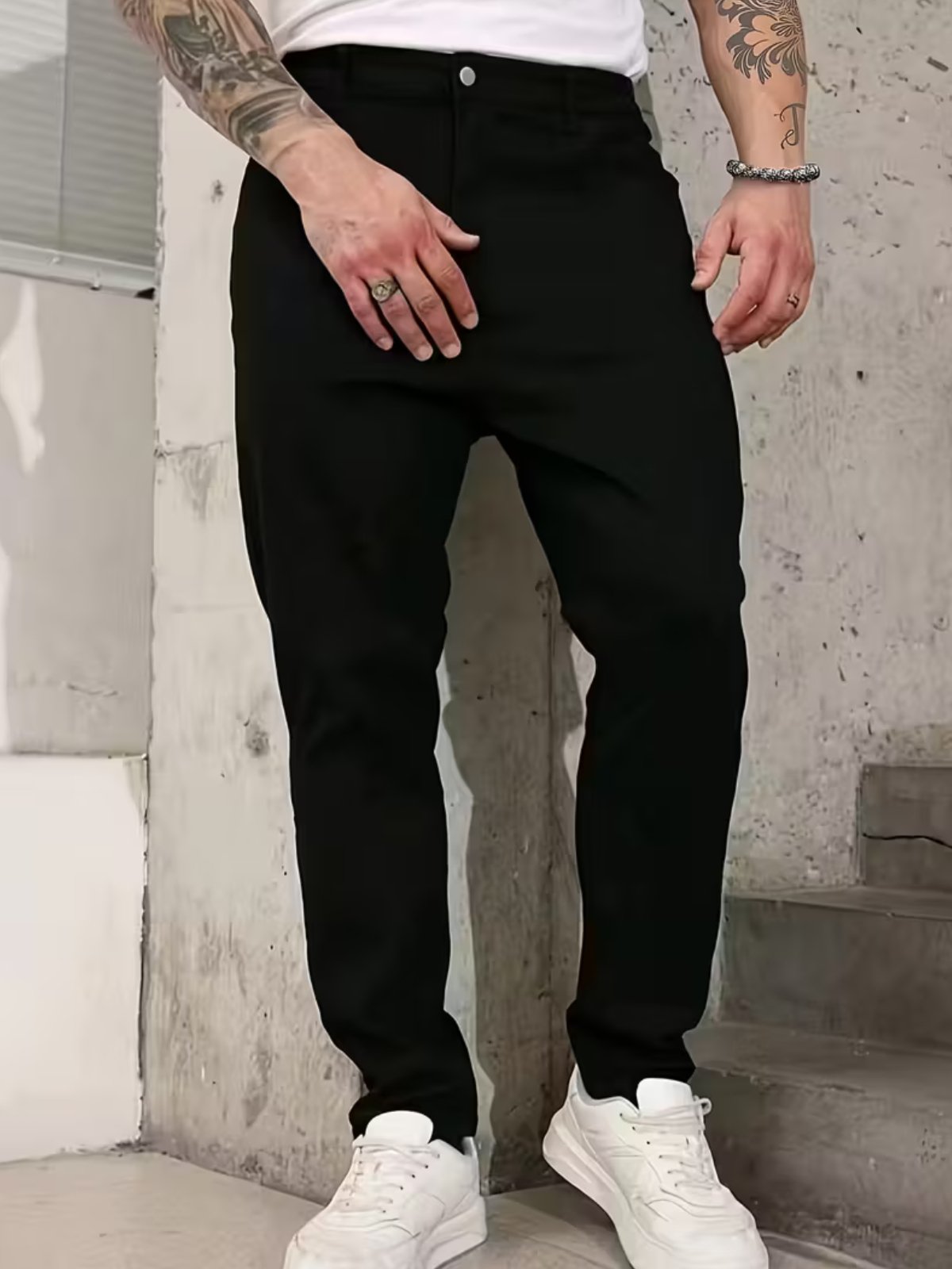 Calça Jeans Sarja 5 Estilos Preta Confortavel e Basica
