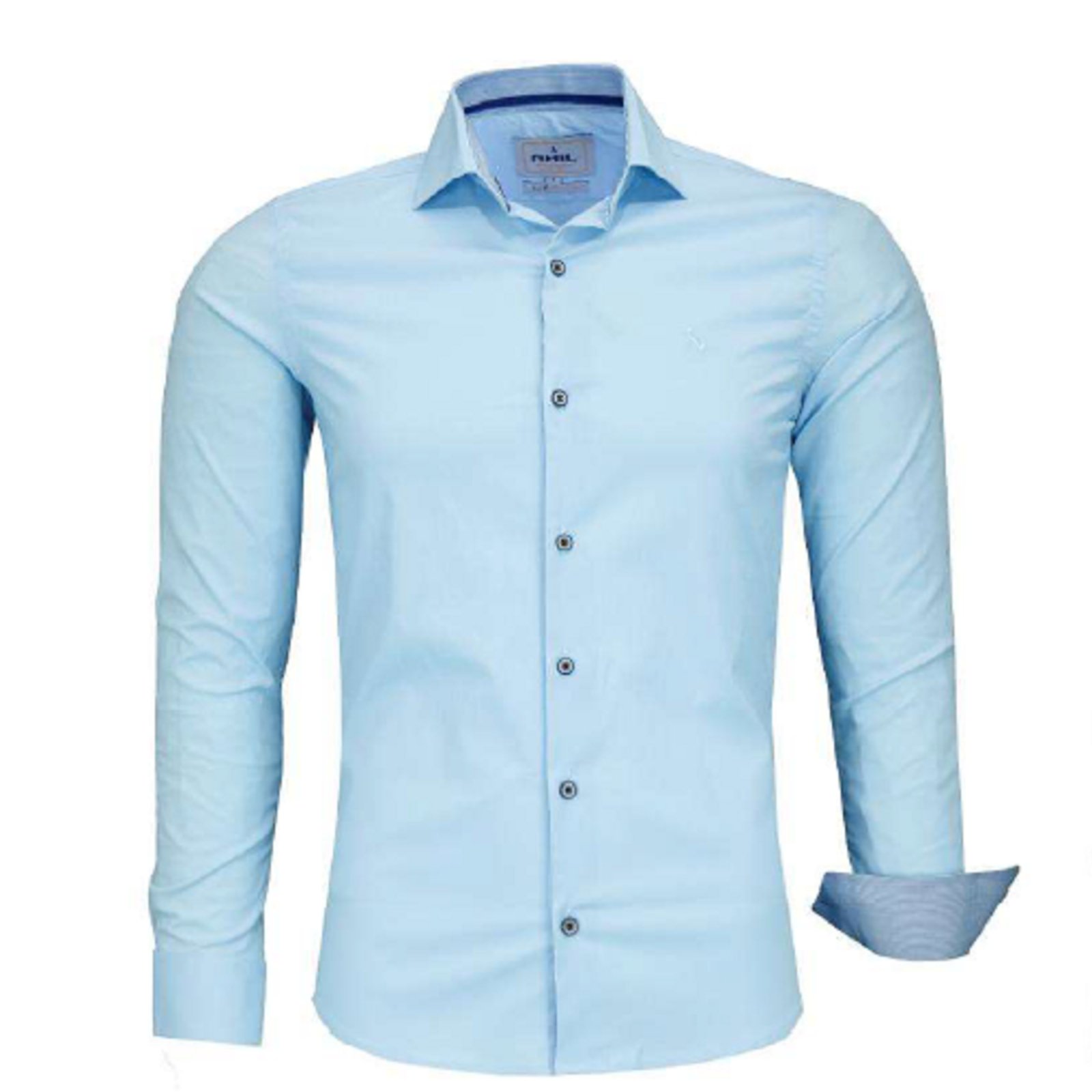 Camisa Social Manga Longa Lisa com Elastano Exclusivo Amil az bb