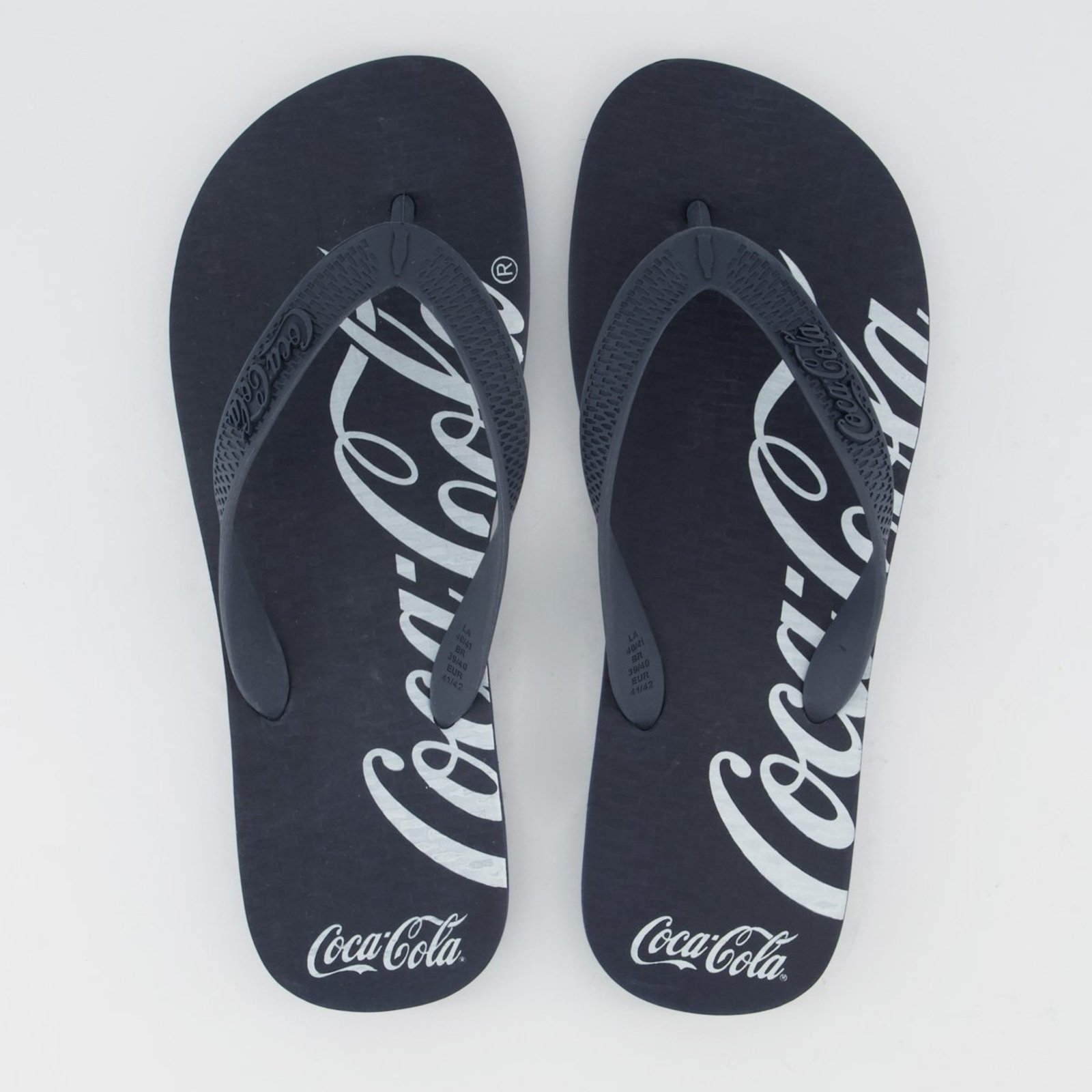 Chinelo Coca-Cola Spencerian Marinho