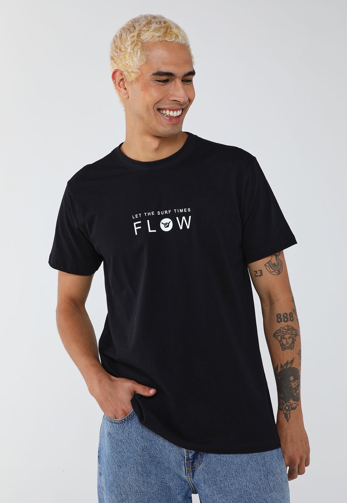 Camiseta Masculina Hang Loose Silk Flow Preta