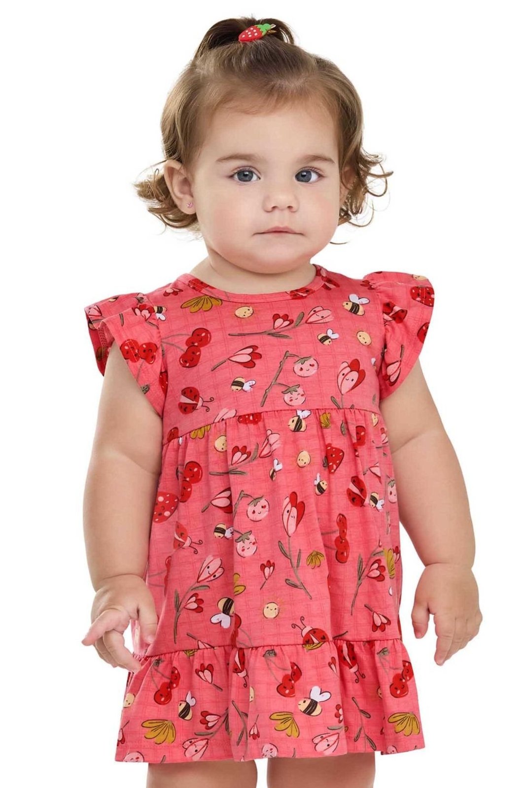 Infantil - Vestido Menina Xadrez Lúdico Elian Rosa