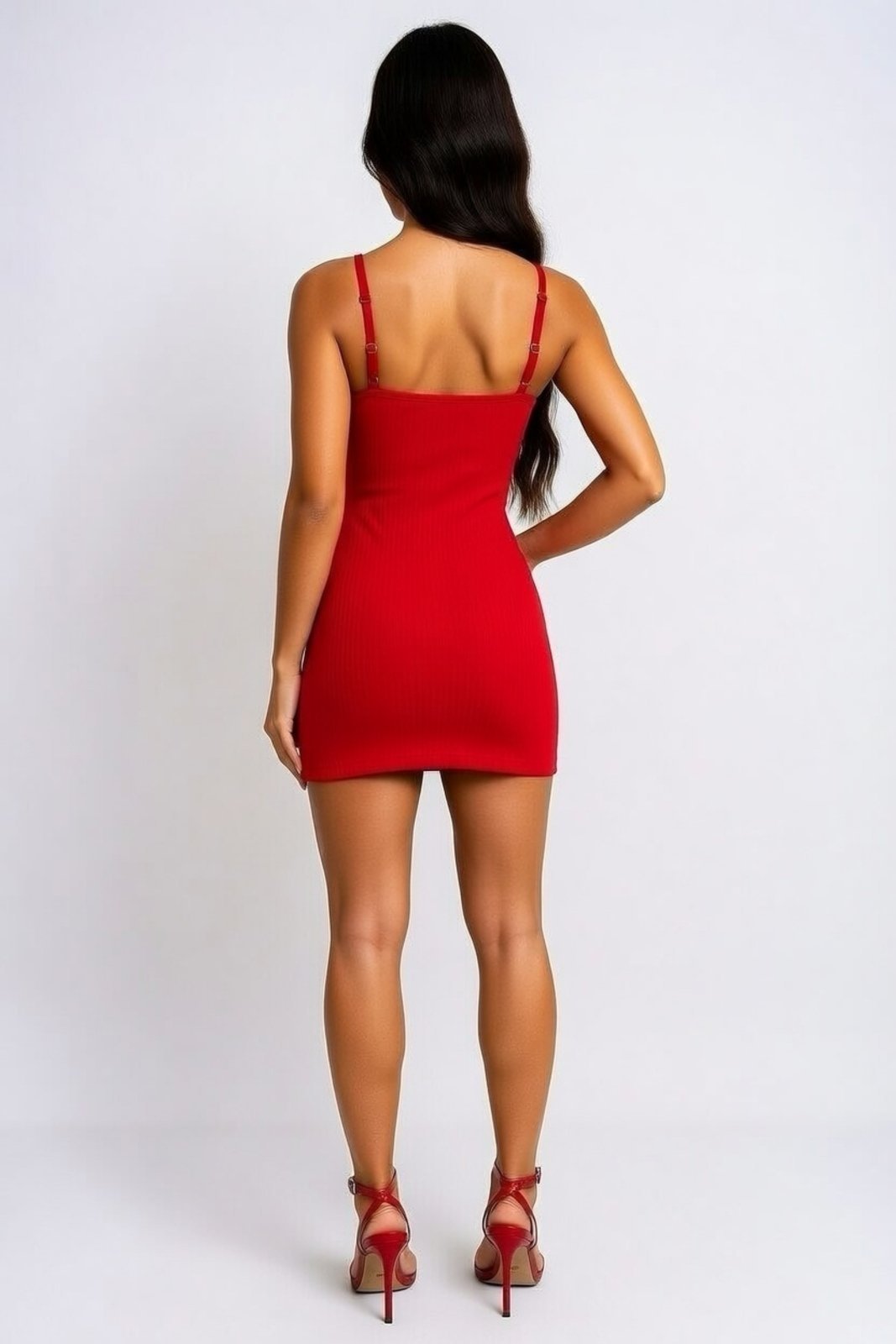 Vista 3 Vestido Tubinho D Bell Outlet Fashion vermelho D BELL OUTLET FASHION vermelho