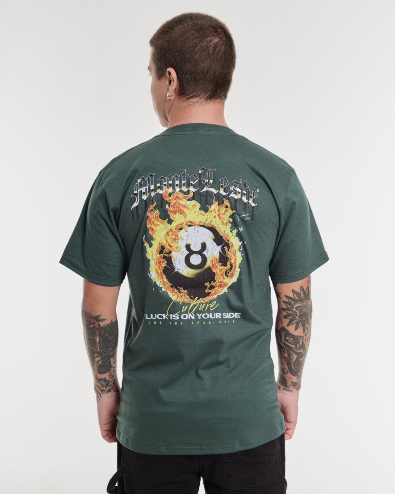 Camiseta Regular Estampada - Luck Verde Floresta
