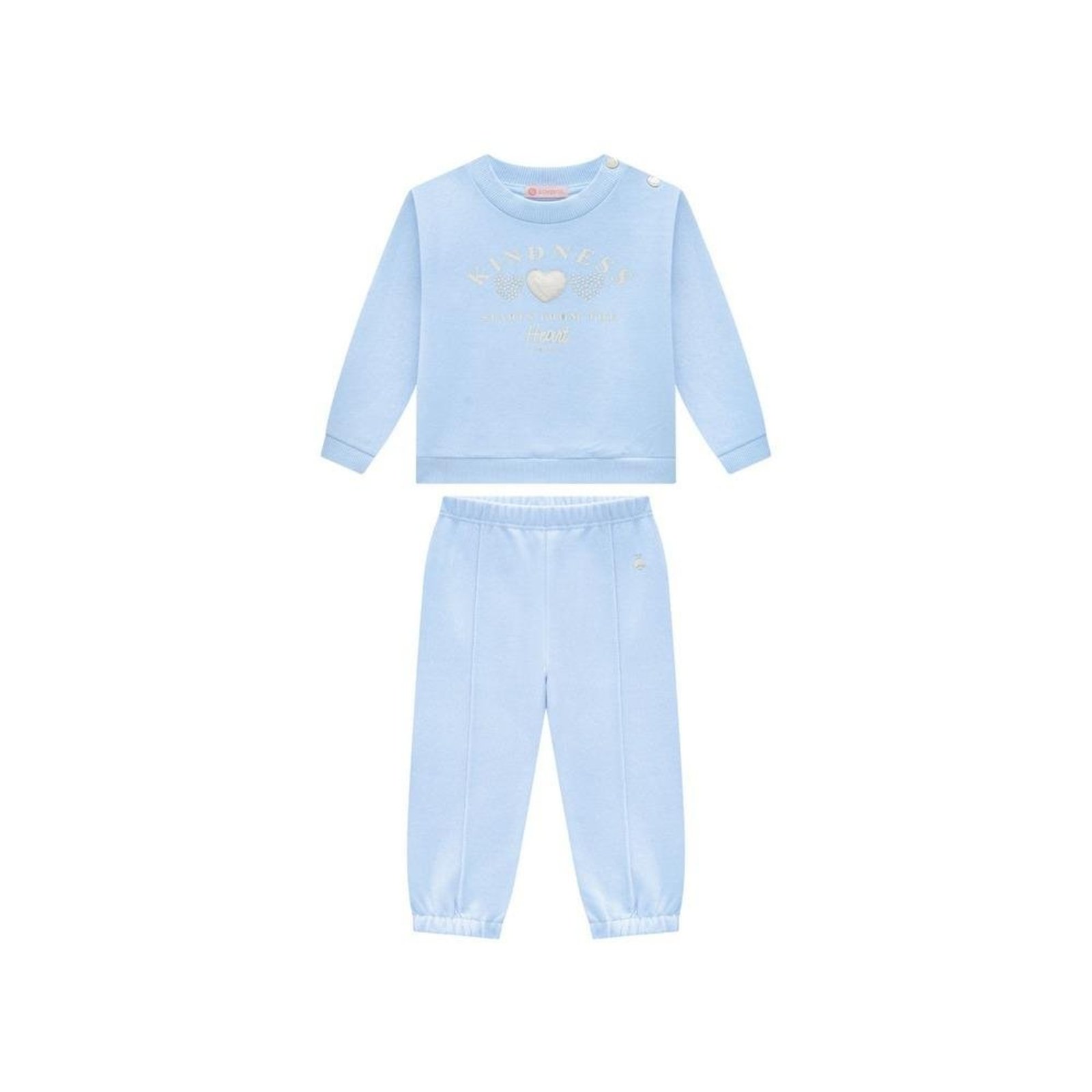 Infantil - Conjunto Menina Blusão e Calça em Moletom Somnii 1 Azul